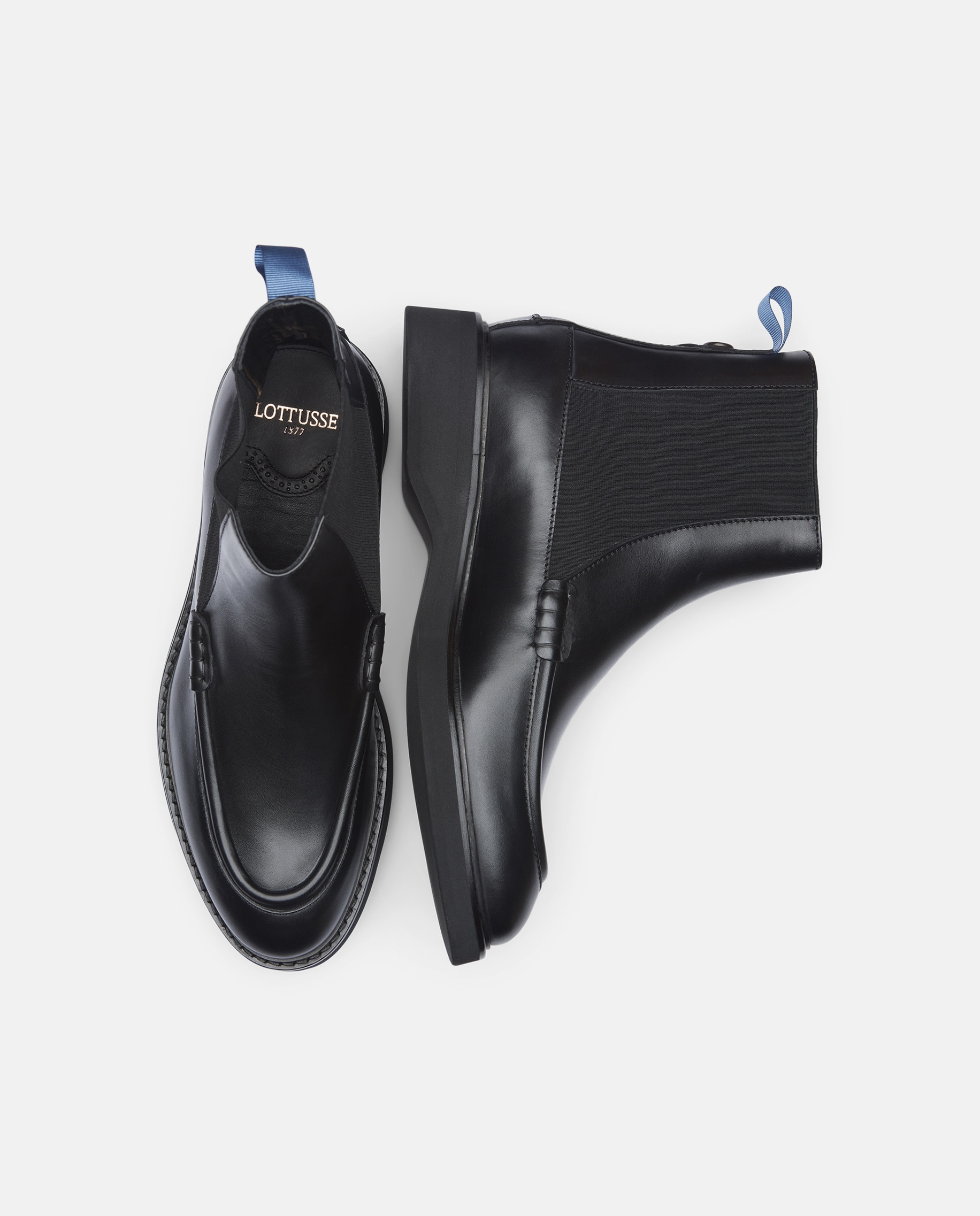 Botins em Pele Escovada - Preto Preto-6