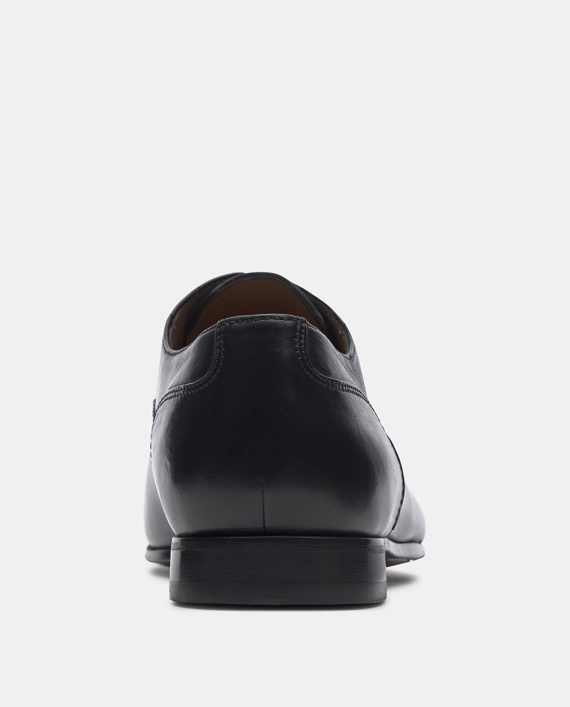 Sapato Oxford de Pele de Bovino Escovado Preto-3