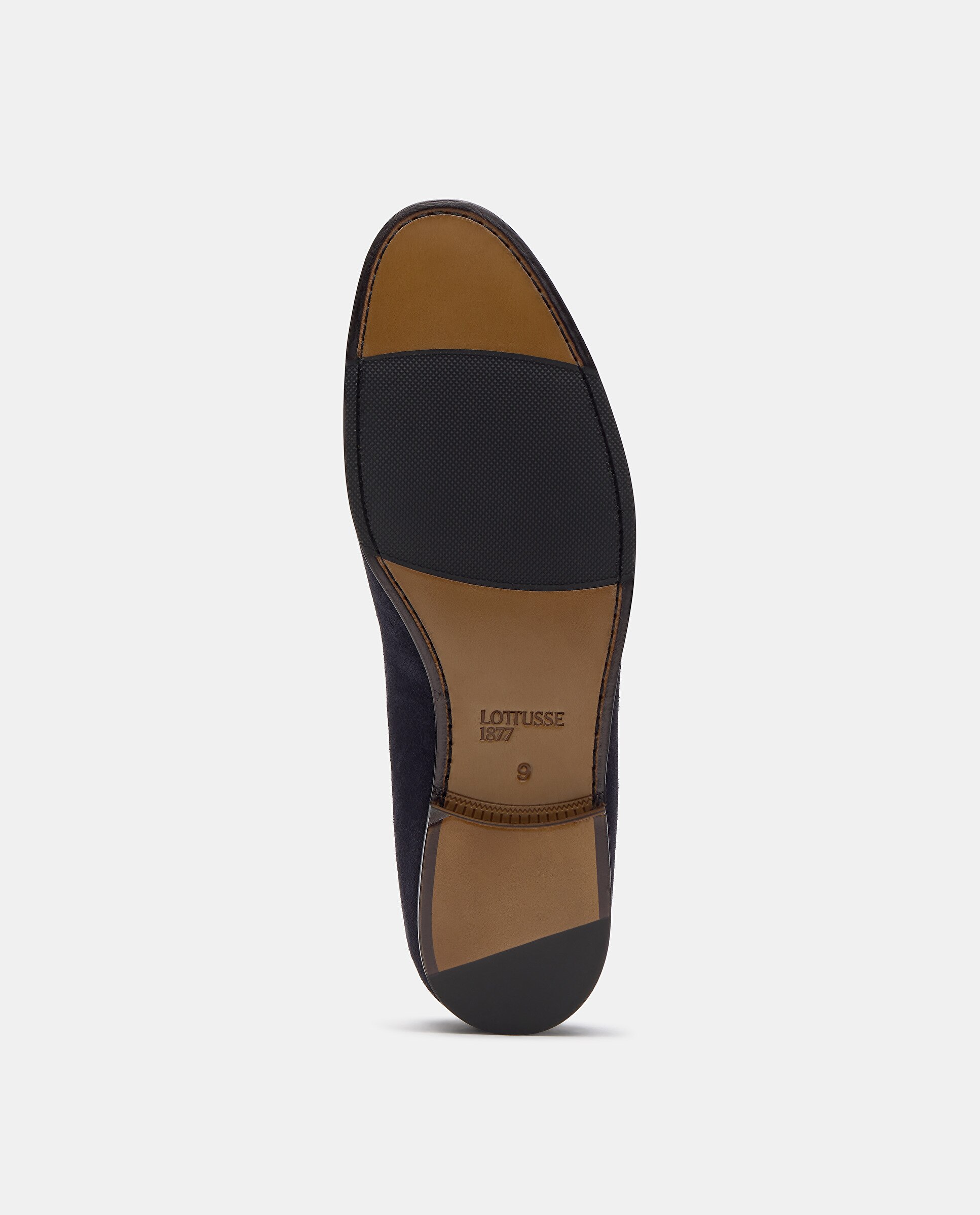 Mocassins Formais de Pele de Bovino Escovada Azul-marinho-5