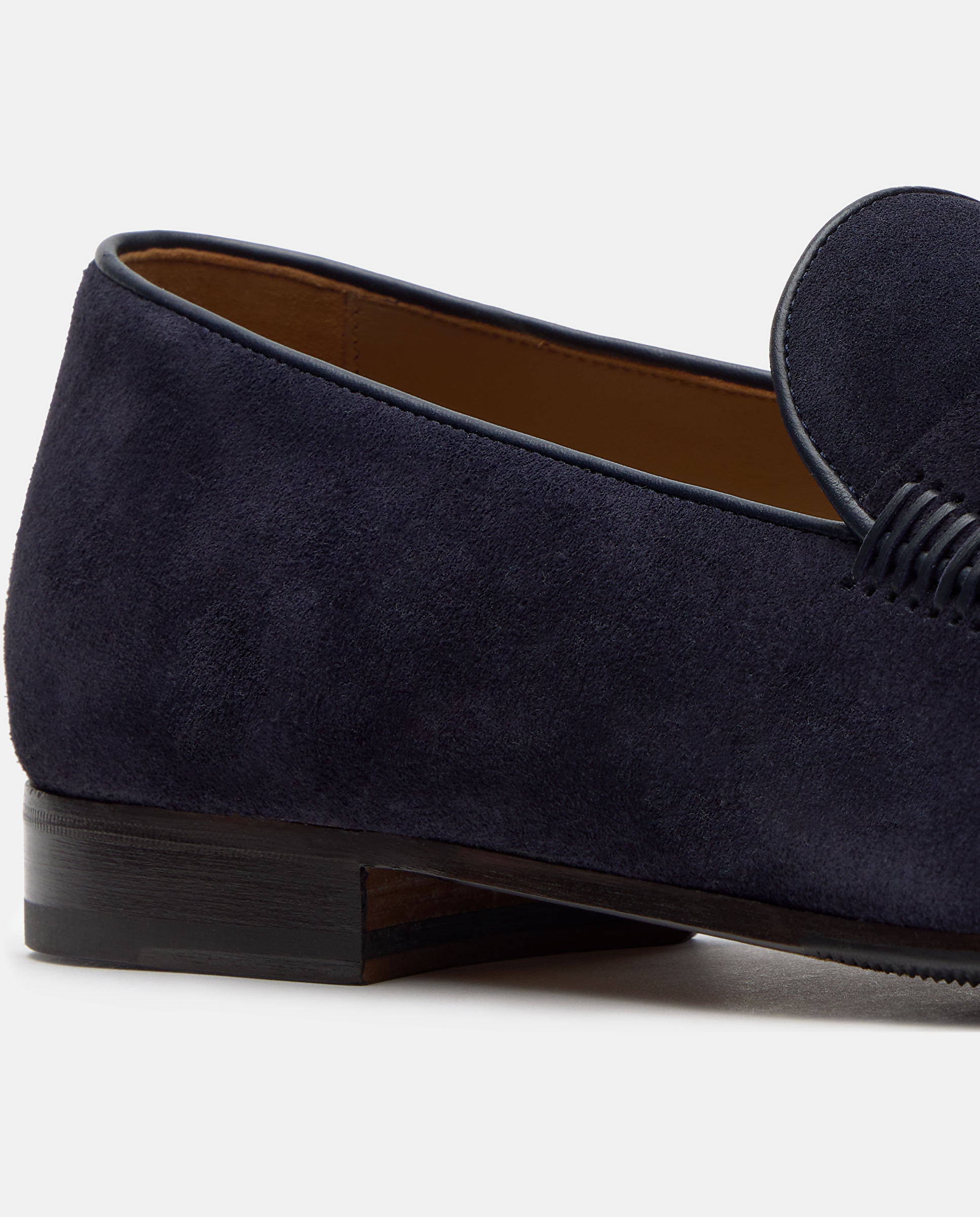 Mocassins Formais de Pele de Bovino Escovada Azul-marinho-4
