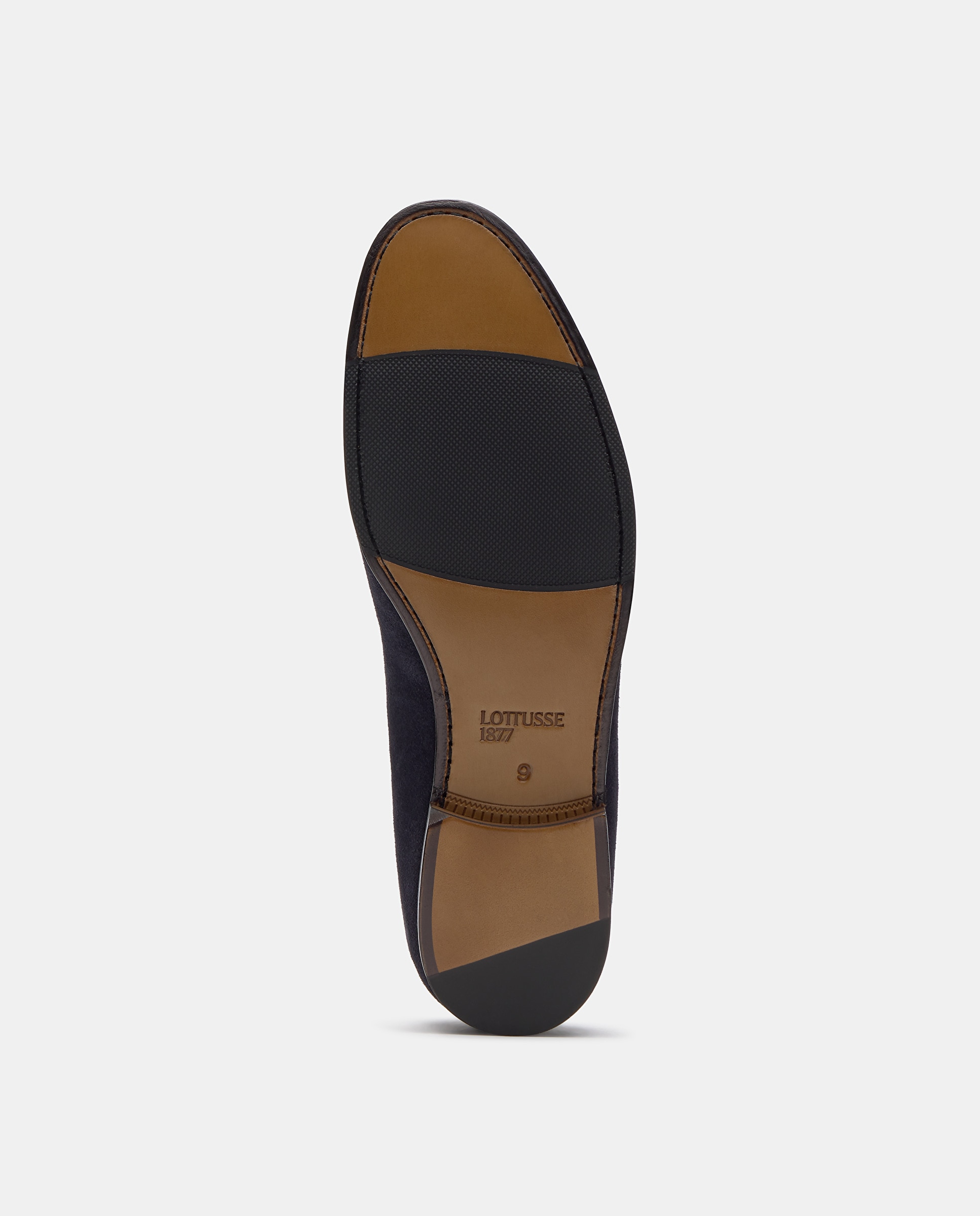 Mocassins Formais de Pele de Bovino Escovada Azul-marinho-5