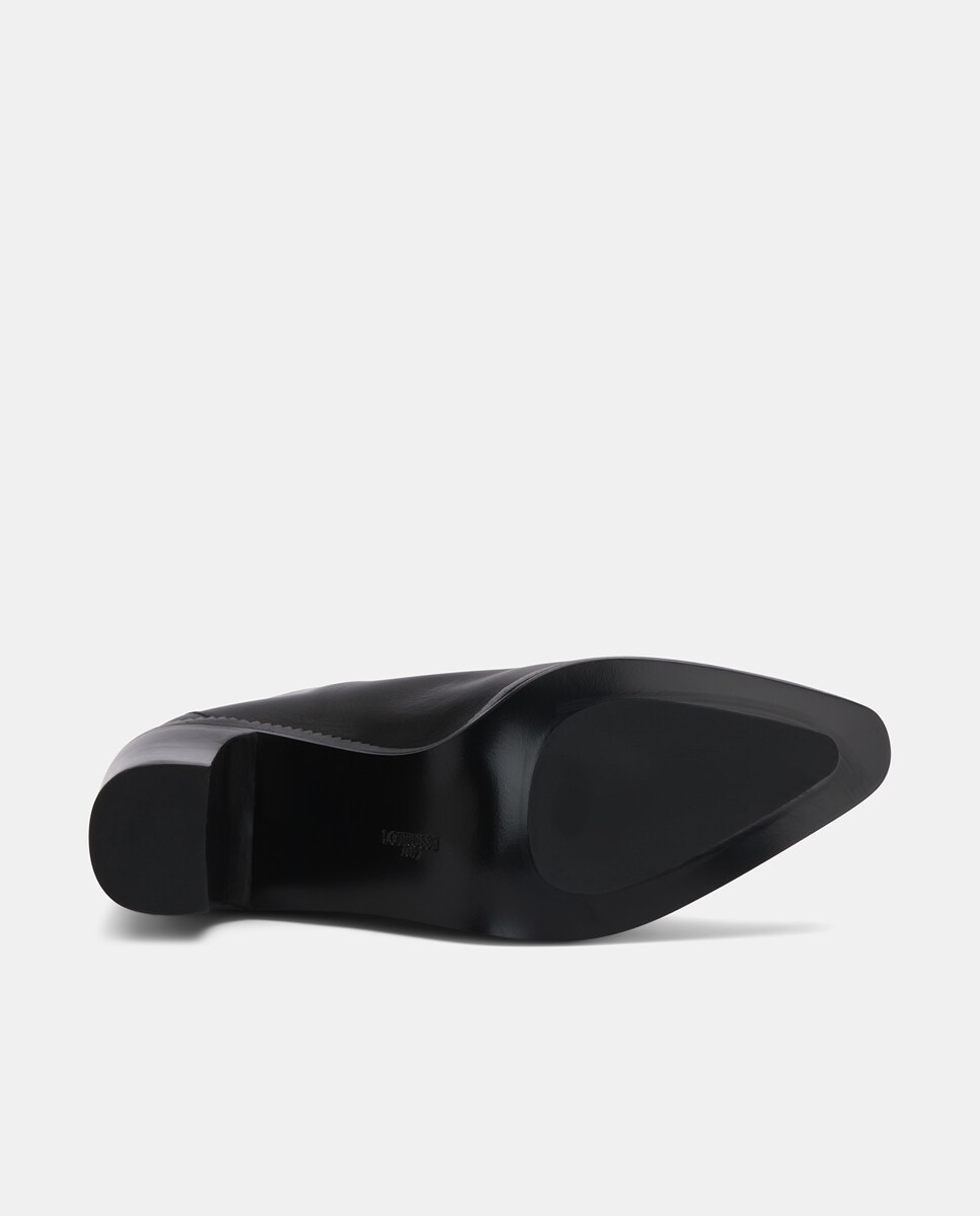 Botins Germain de Pele com Fecho de Correr Preto-5