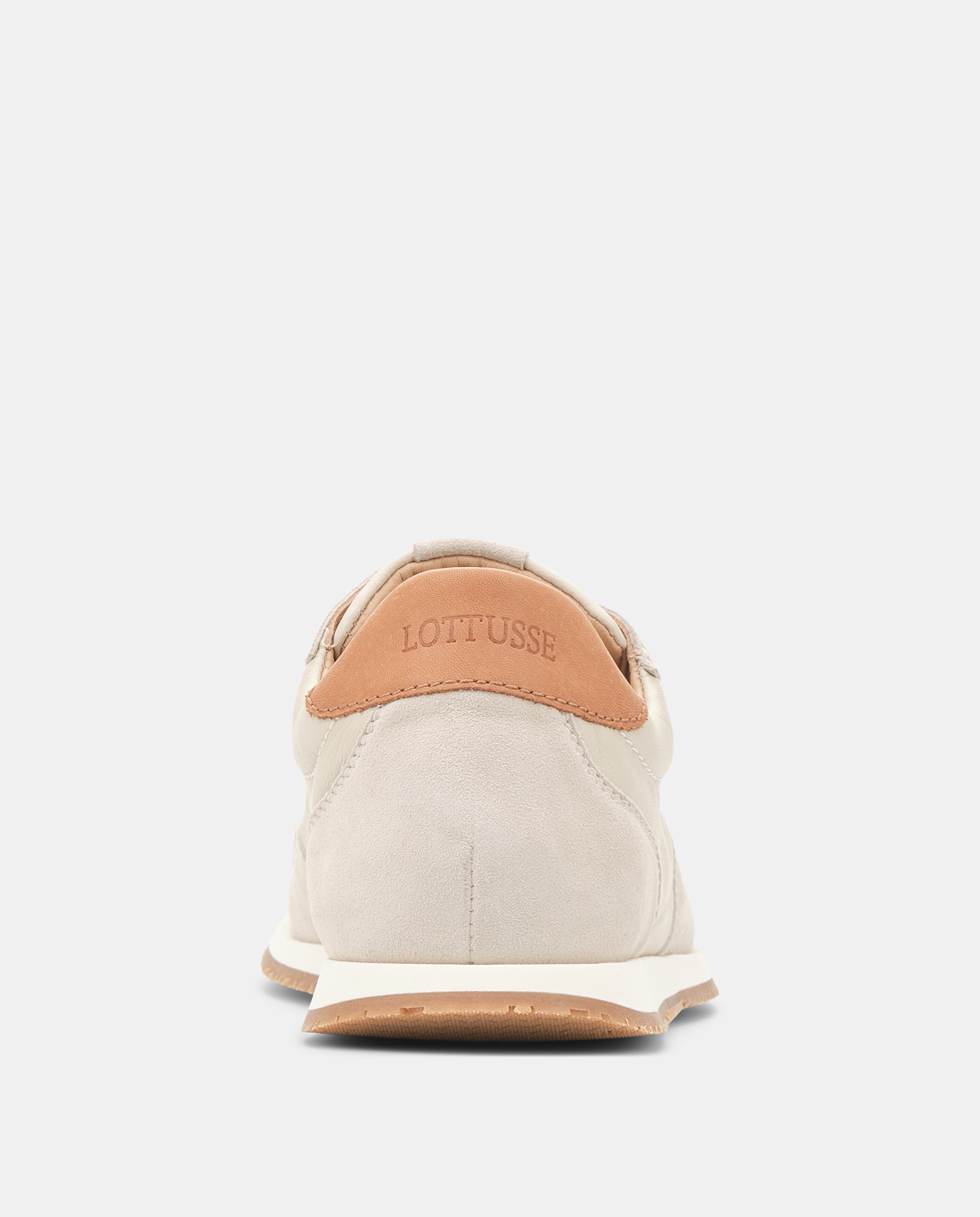 Sapatilhas de Pele Mancor de Camurça de Cordeiro com Atacadores Branco-marfim-3