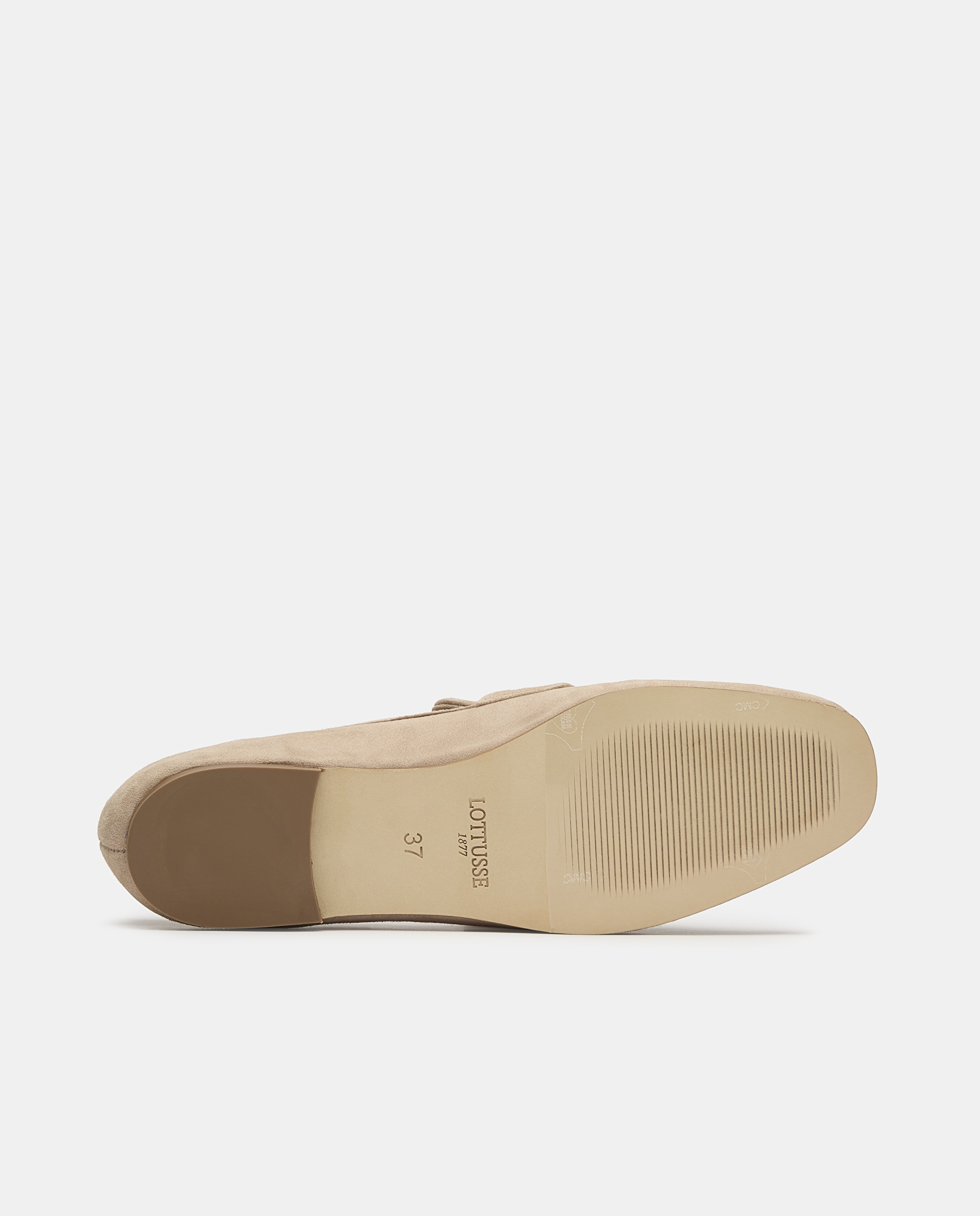 Mocassins de Pele com Tira Bege-5