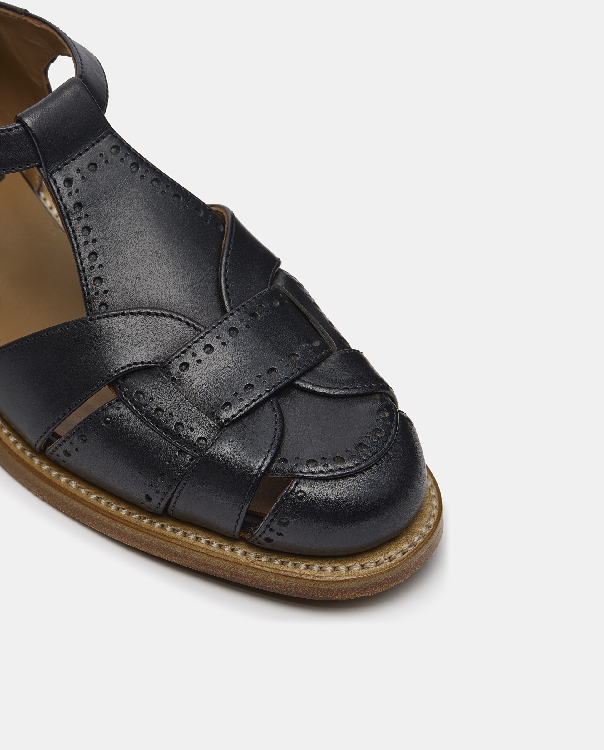 Cangrejeras Abertas de Pele Preto-4