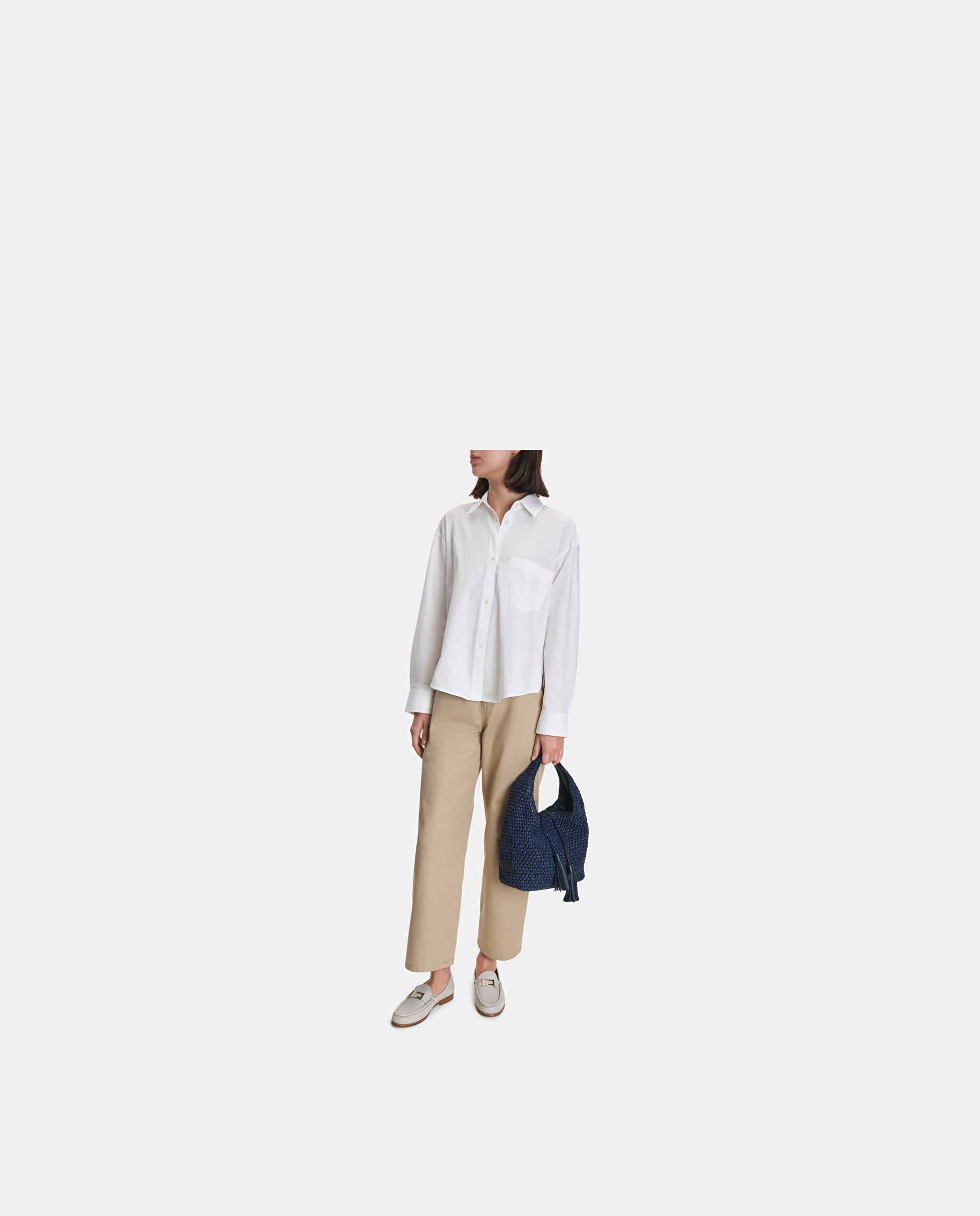 Mocassins de Pele com Tira Branco-marfim-3