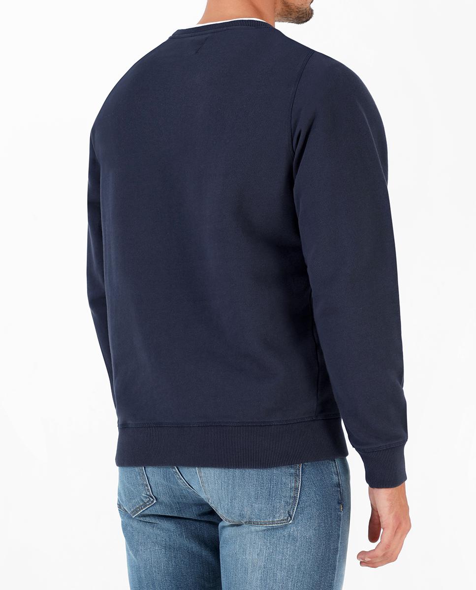Sweatshirt Regular Fit com Gola Redonda Azul-marinho-2