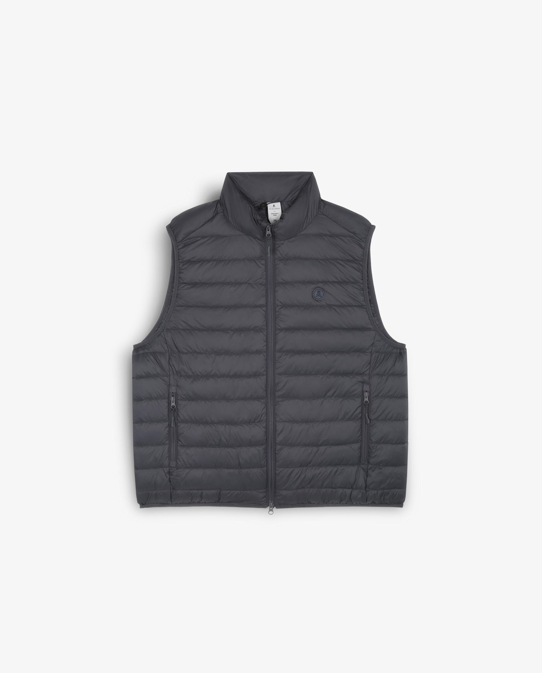 Colete Water Repellent com Fecho Zip Cinzento-escuro-4