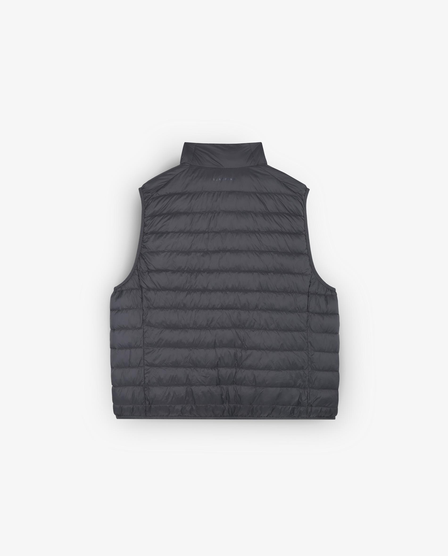 Colete Water Repellent com Fecho Zip Cinzento-escuro-5
