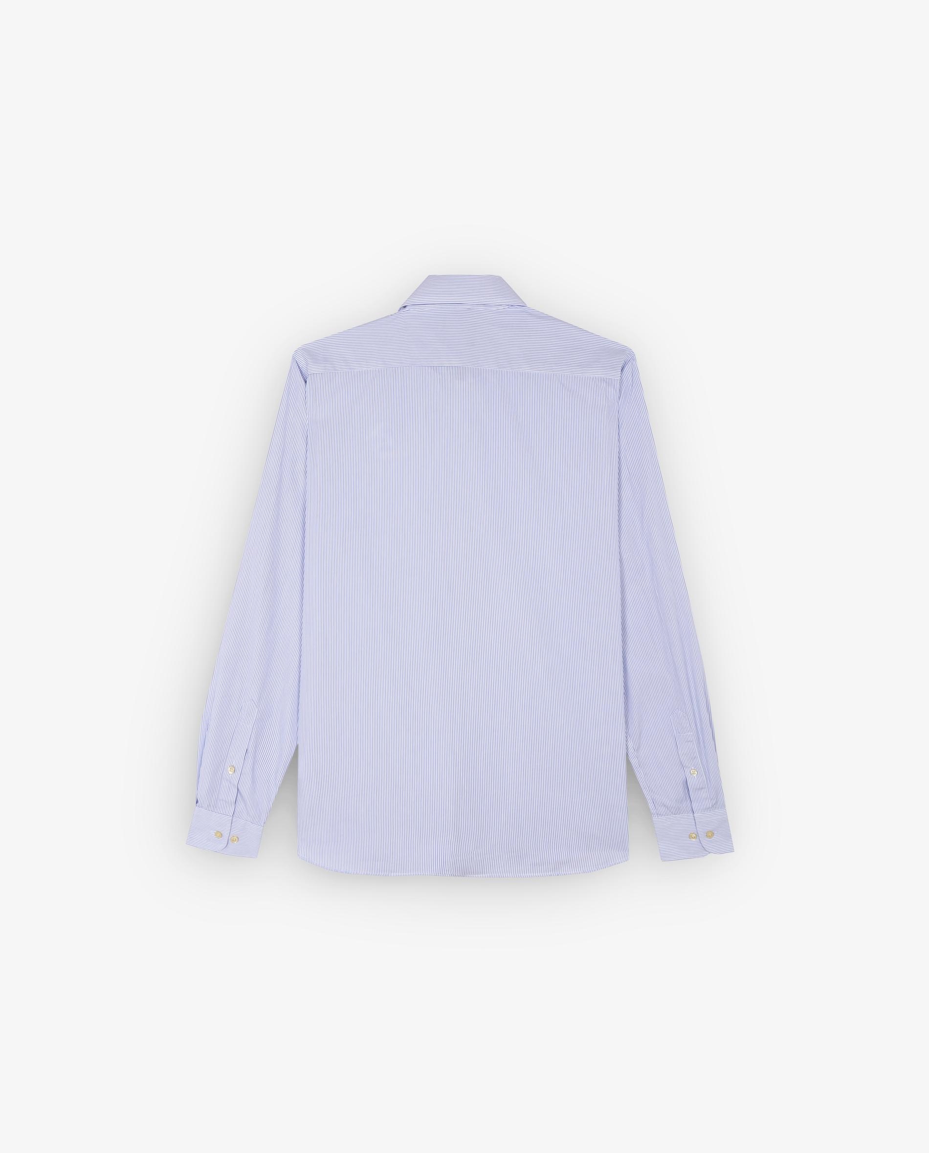 Camisa Regular Fit Às Riscas Azul-celeste-6