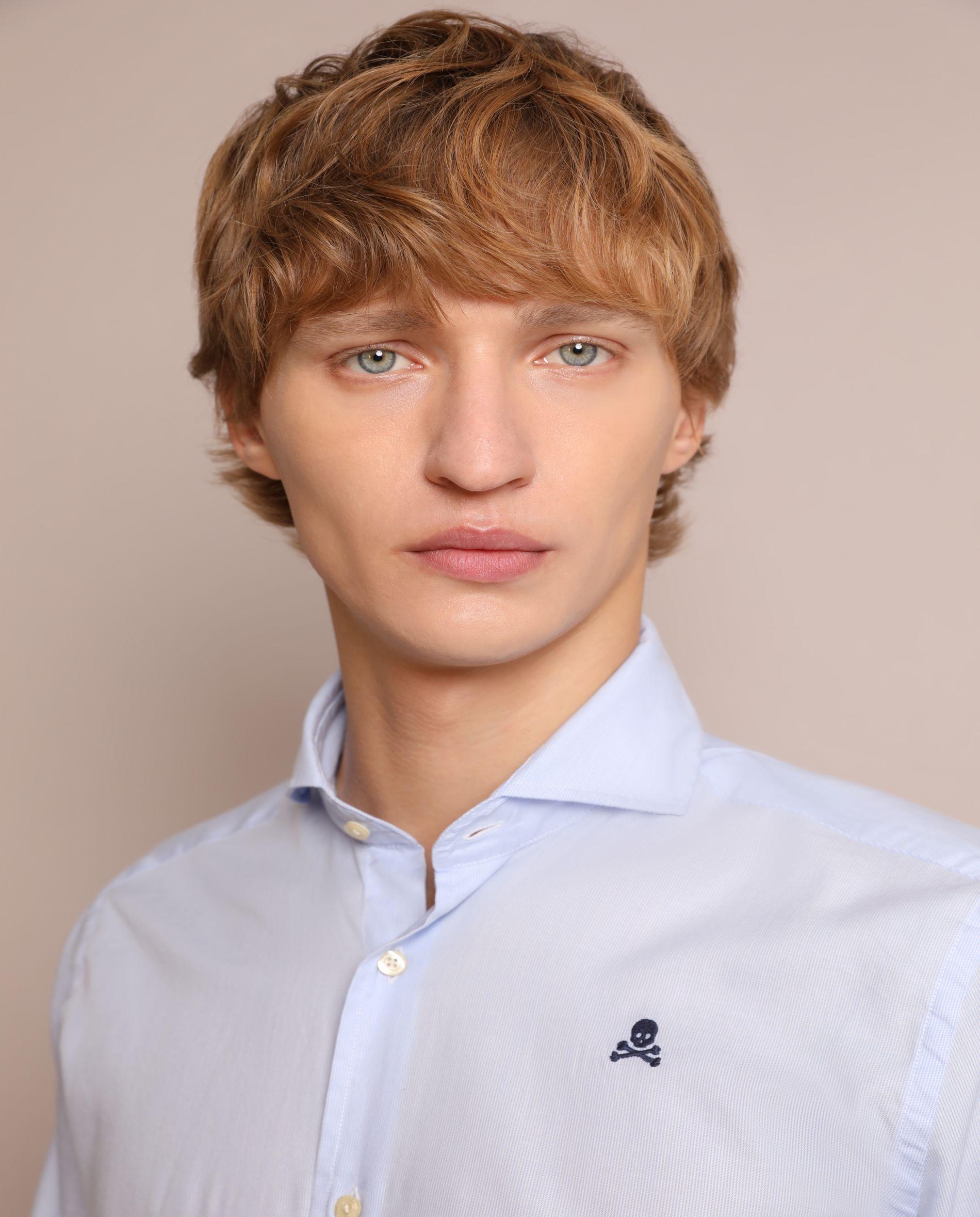 Camisa Regular Fit Às Riscas Azul-claro-3