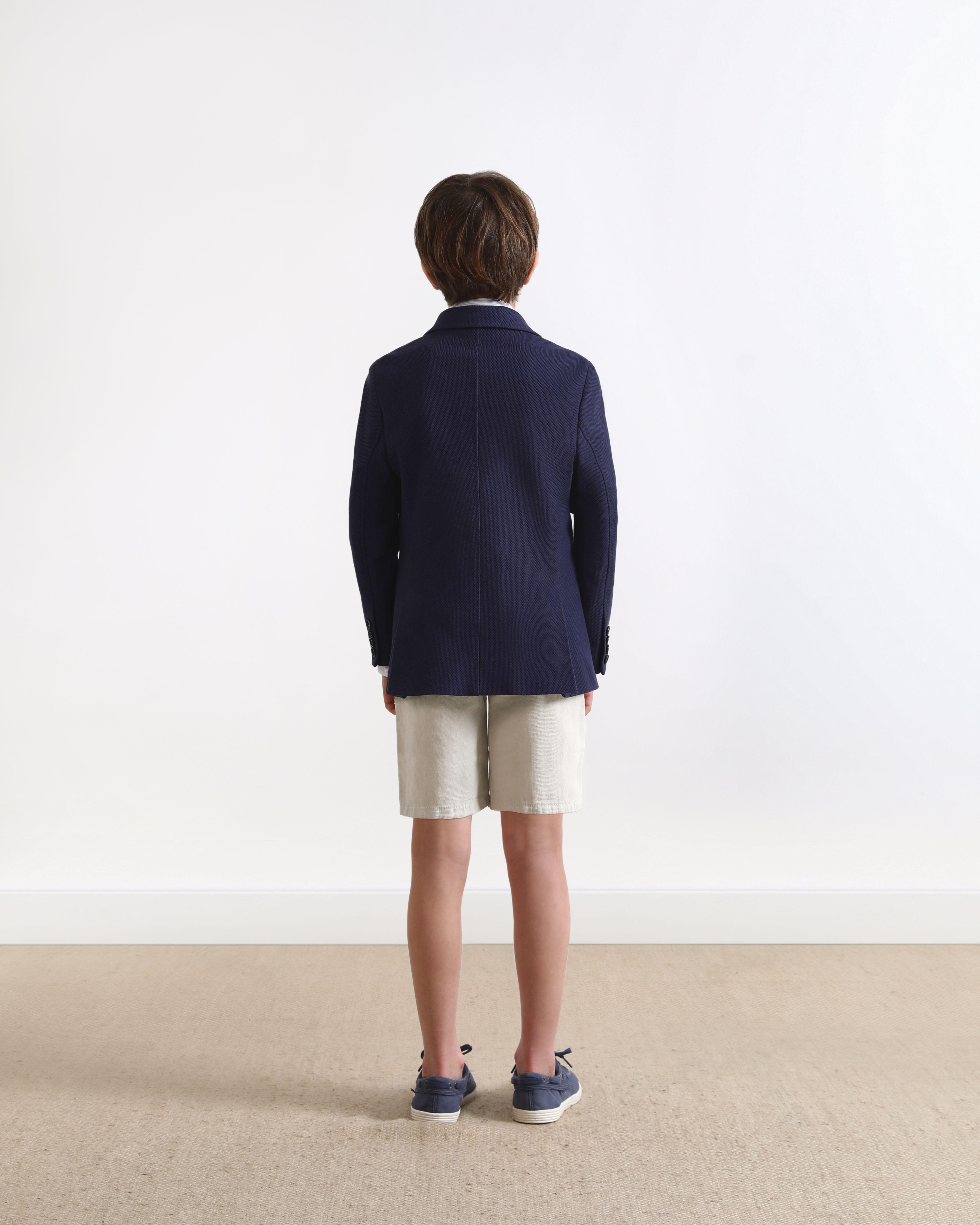 Blazer Infantil com Lapelas e Fecho de Botão Navy-2