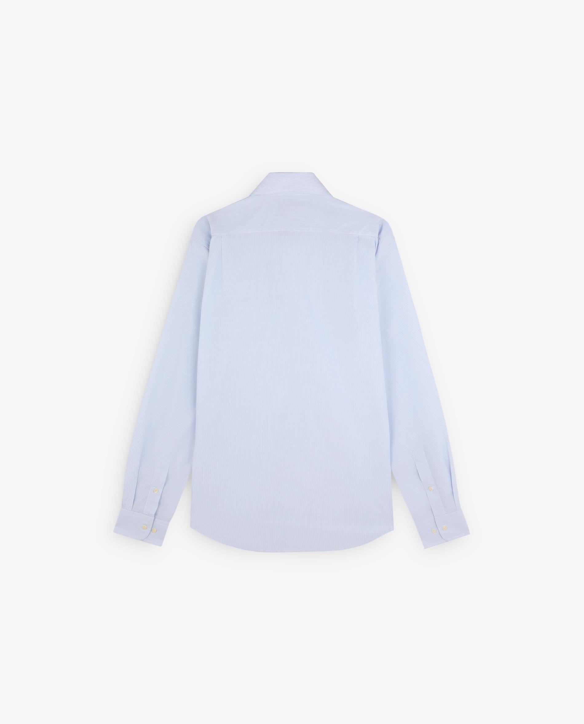 Camisa Regular Fit com Microestampado Aos Quadrados Azul-8