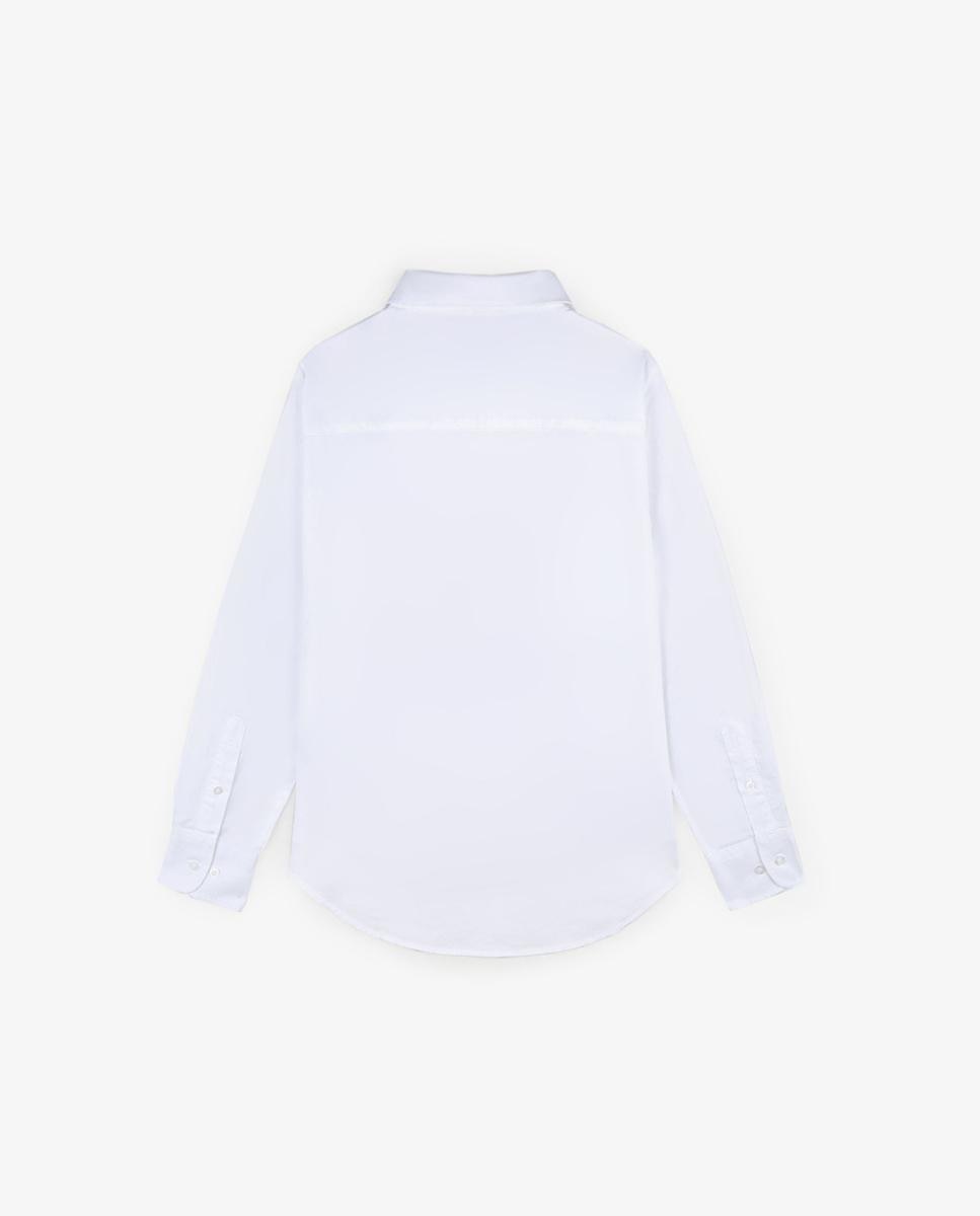 Camisa de Manga Comprida e Gola Clássica Branco-5