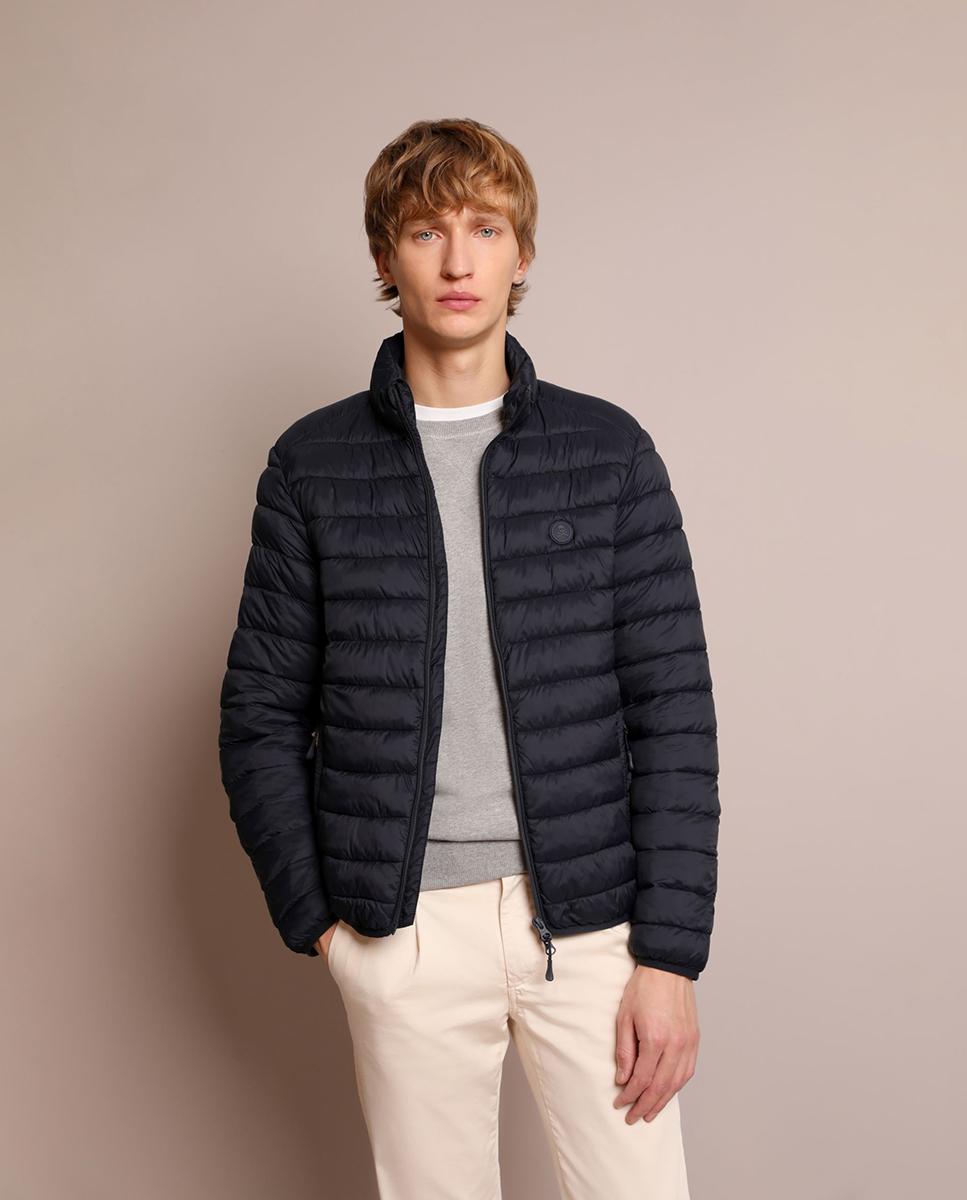 Casaco Acolchoado com Fecho Zip Navy-1
