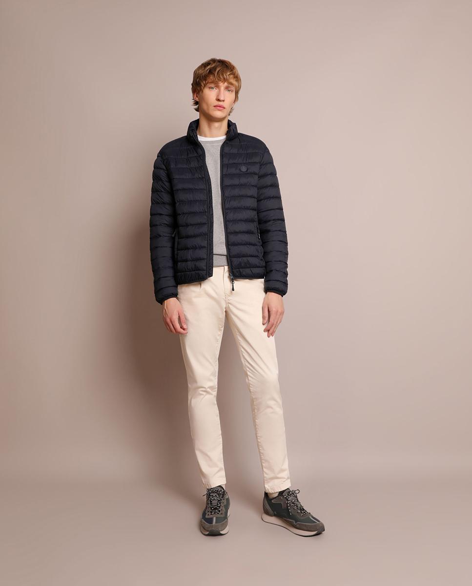Casaco Acolchoado com Fecho Zip Navy-3