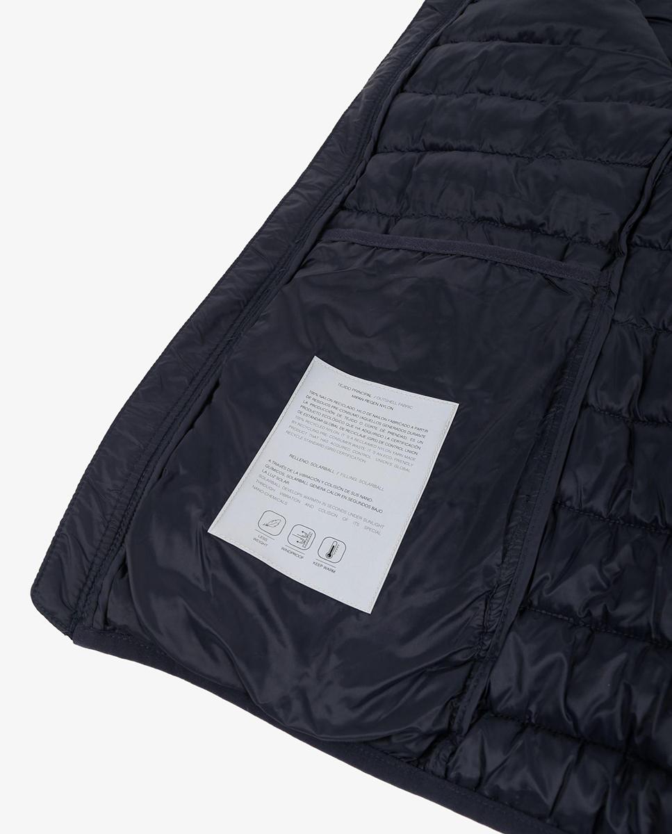 Casaco Acolchoado com Fecho Zip Navy-5
