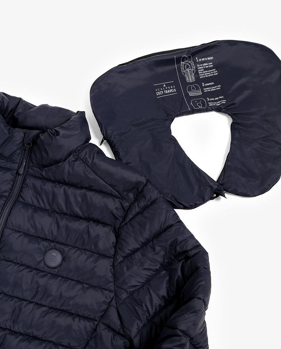 Casaco Acolchoado com Fecho Zip Navy-6