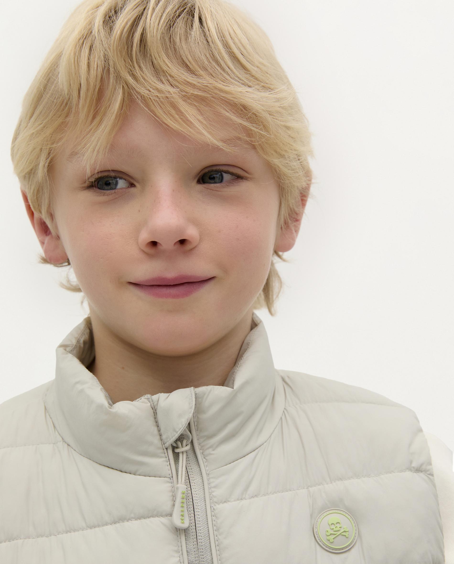 Colete Acolchoado Infantil Slim Fit com Gola Alta Scalpers Cinzento-claro-3