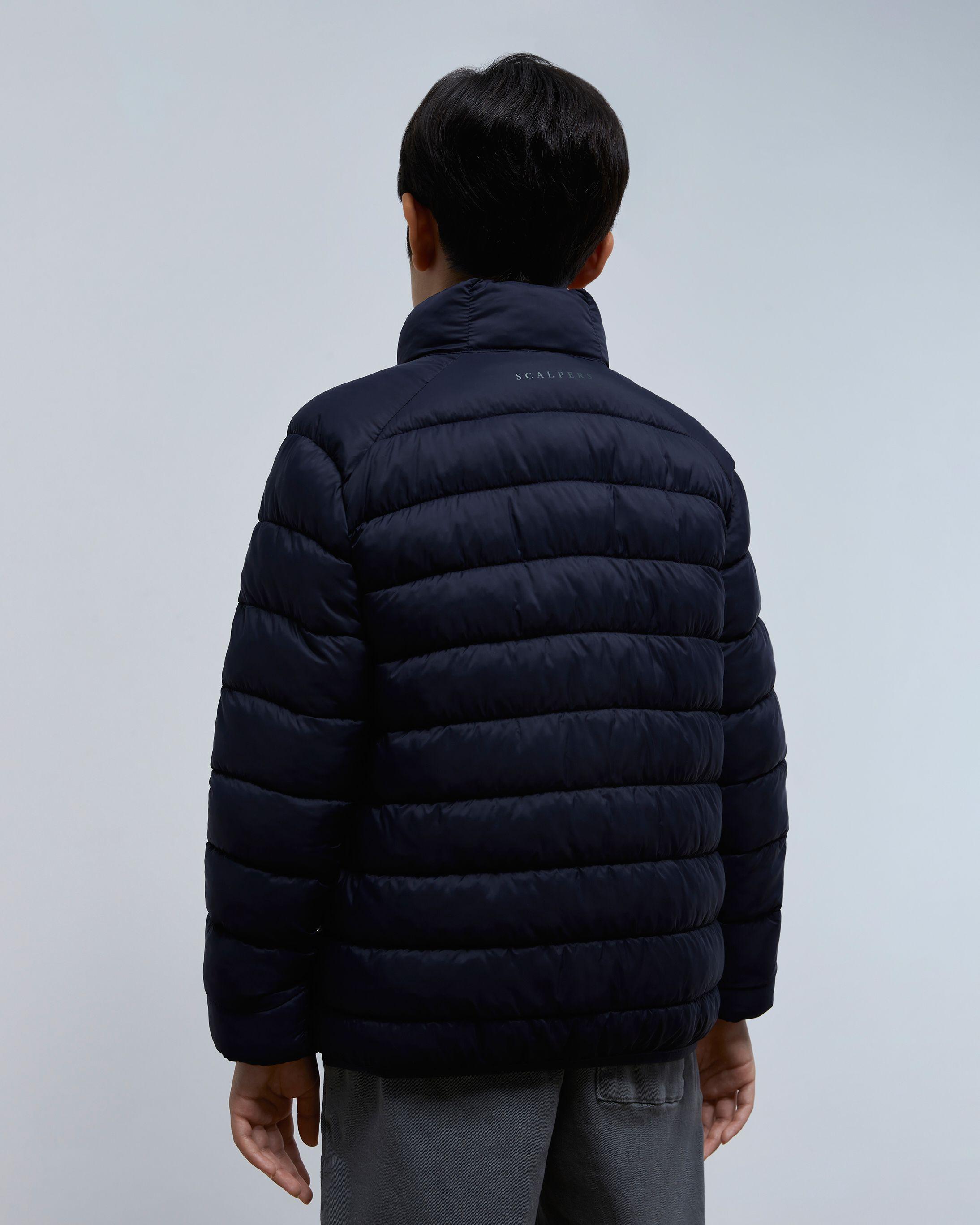 Blusão Acolchoado Infantil com Fecho Zip Navy-2