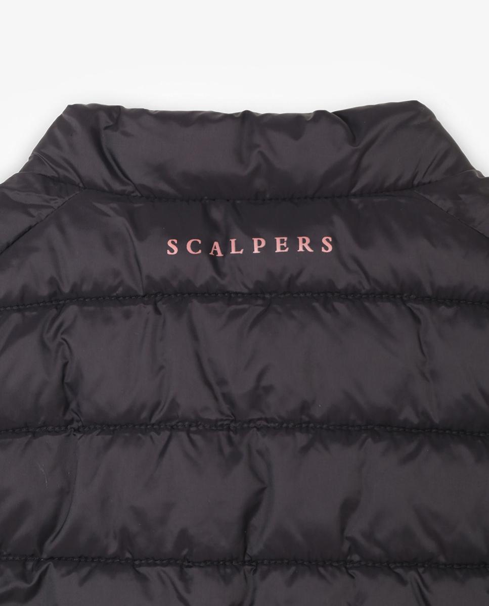 Colete Infantil Acolchoado com Fecho Zip Preto-3