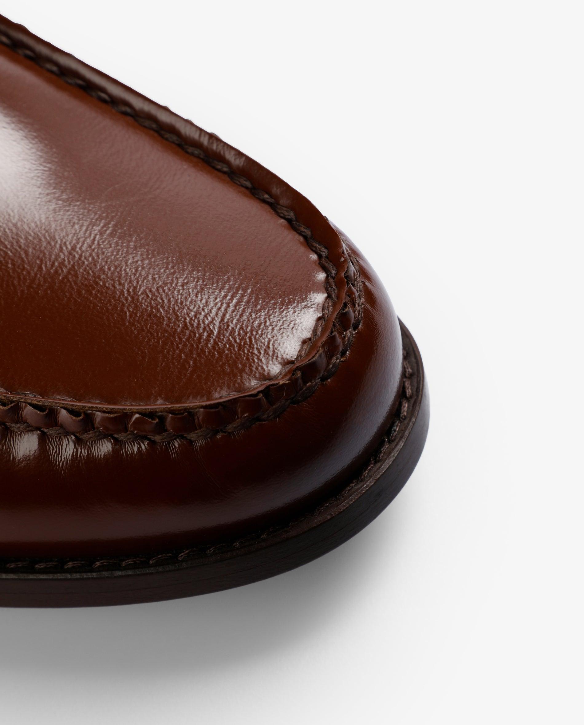 Mocassins de Pele Clássico Castanho-escuro-5