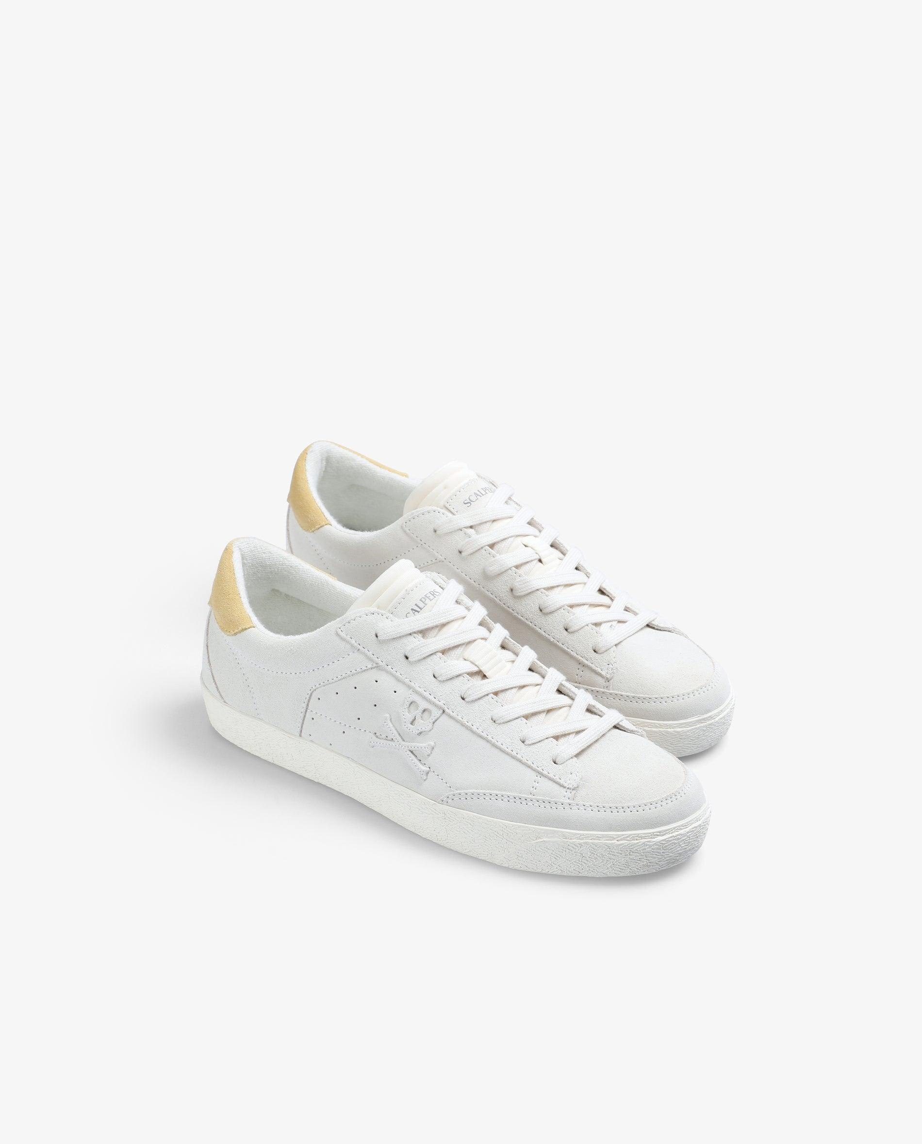 Sapatilhas Desportivas Baixas de Pele Branco-2