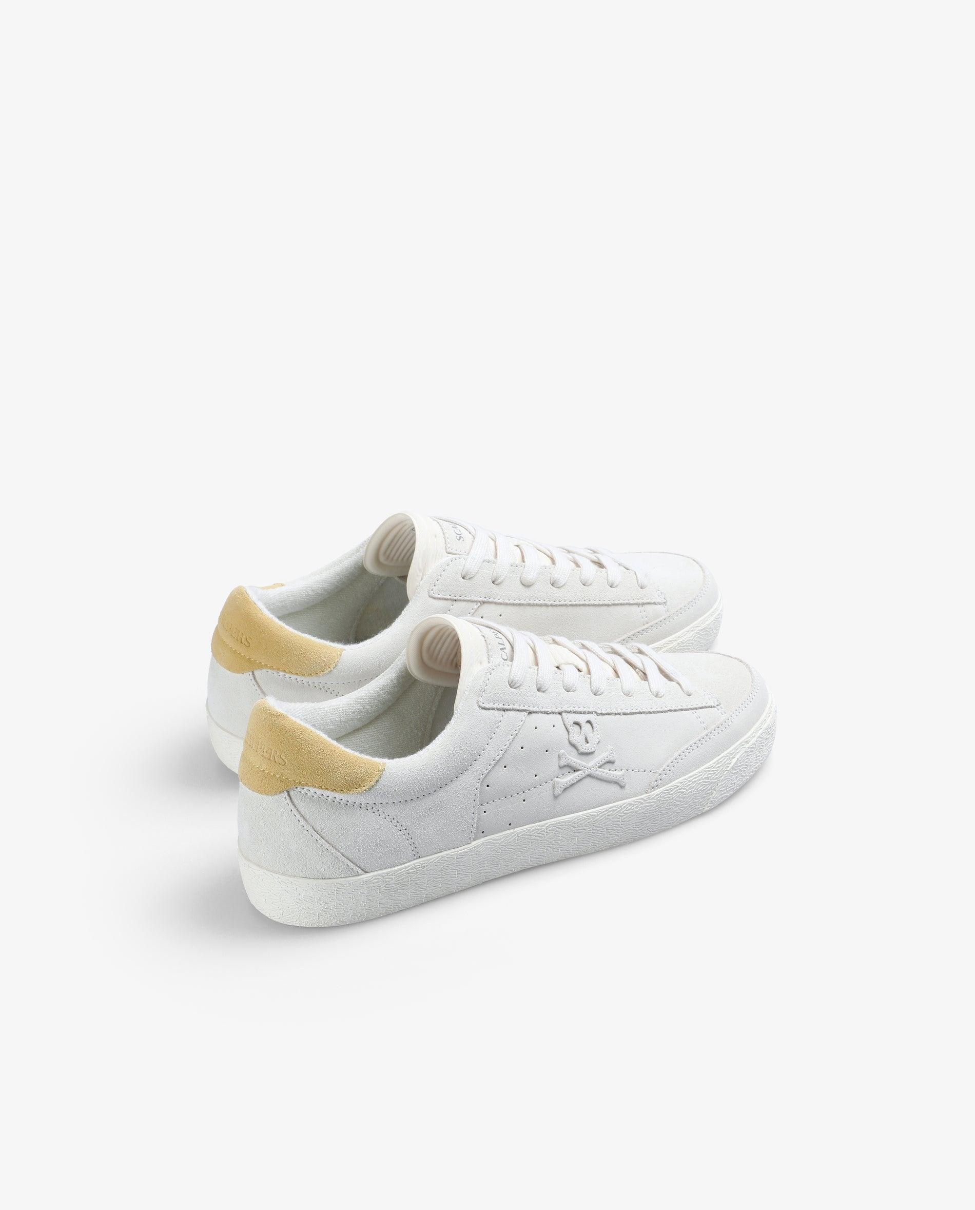 Sapatilhas Desportivas Baixas de Pele Branco-3
