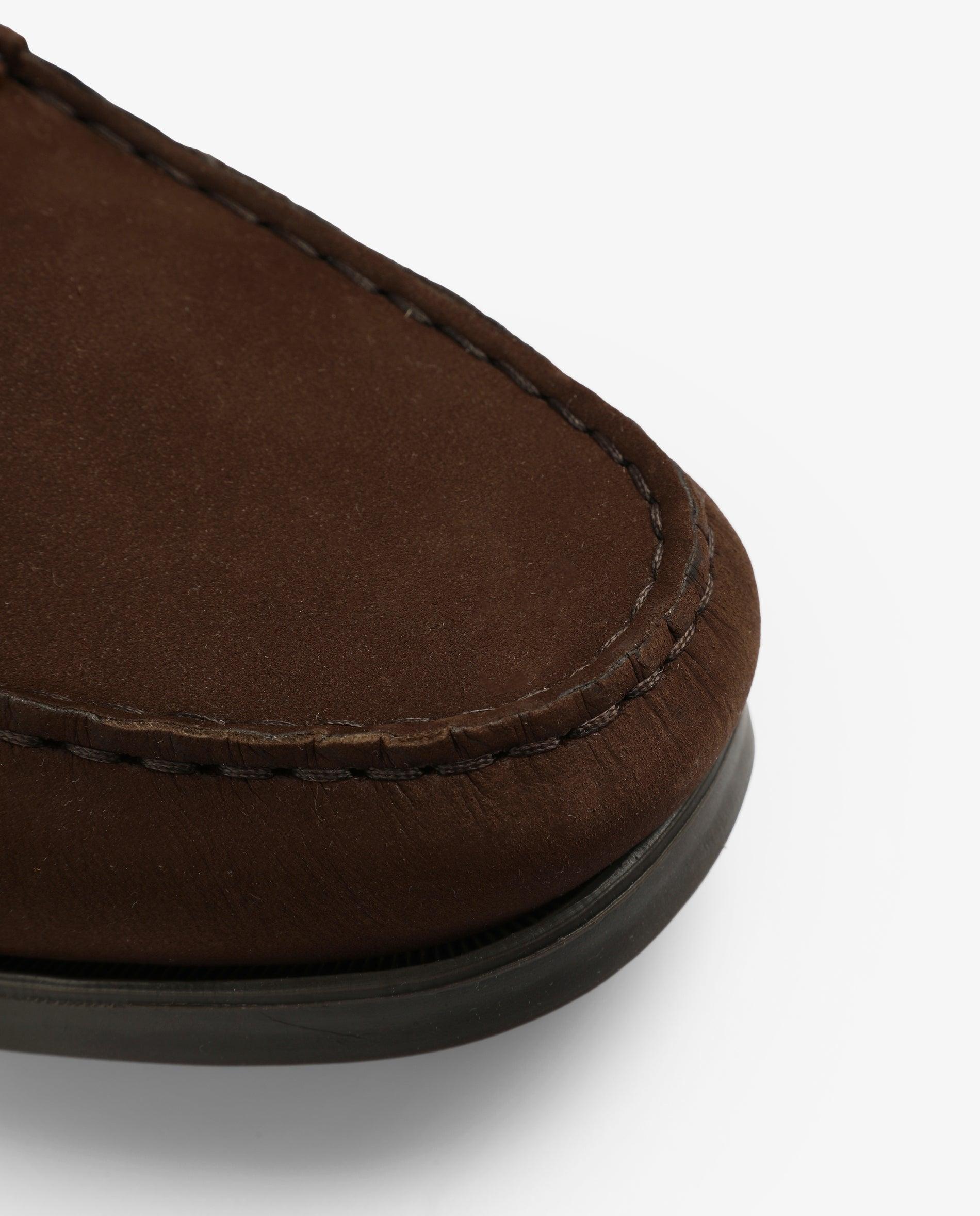 Mocassins de Pele com Logo Lateral Castanho-escuro-5