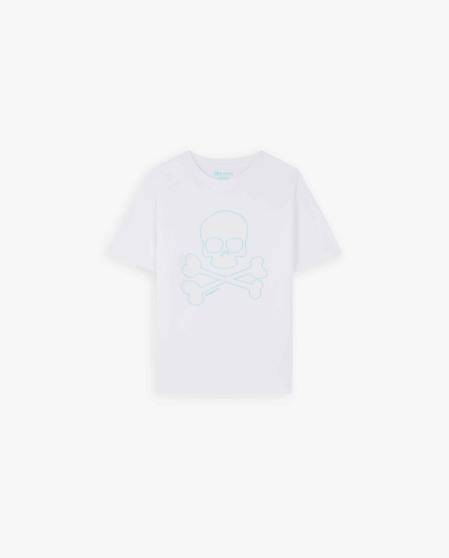 T-shirt Infantil em Algodão de Manga Curta Branco-4