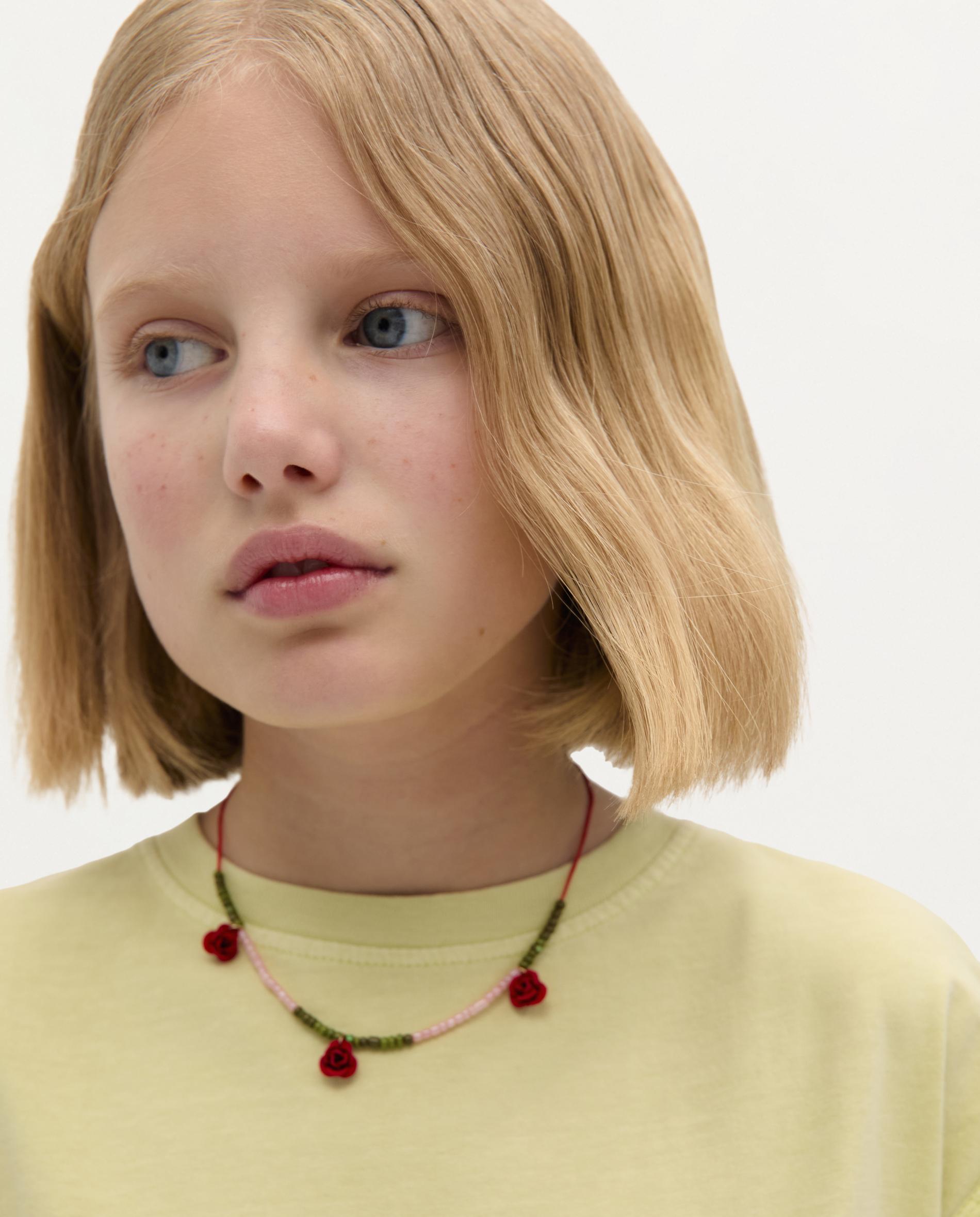 T-shirt Infantil de Algodão com Detalhe de Nó Amarelo-3