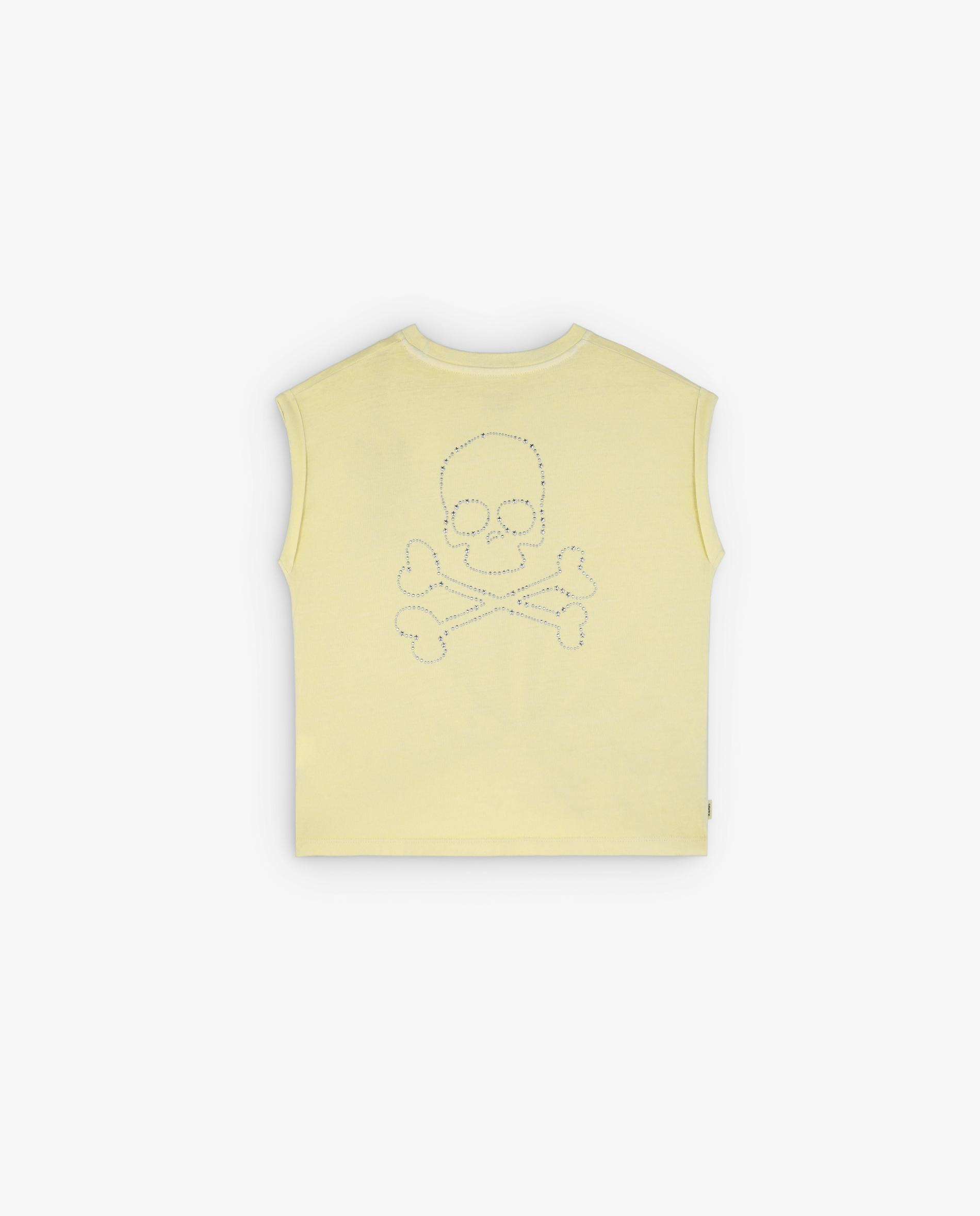 T-shirt Infantil de Algodão com Detalhe de Nó Amarelo-5