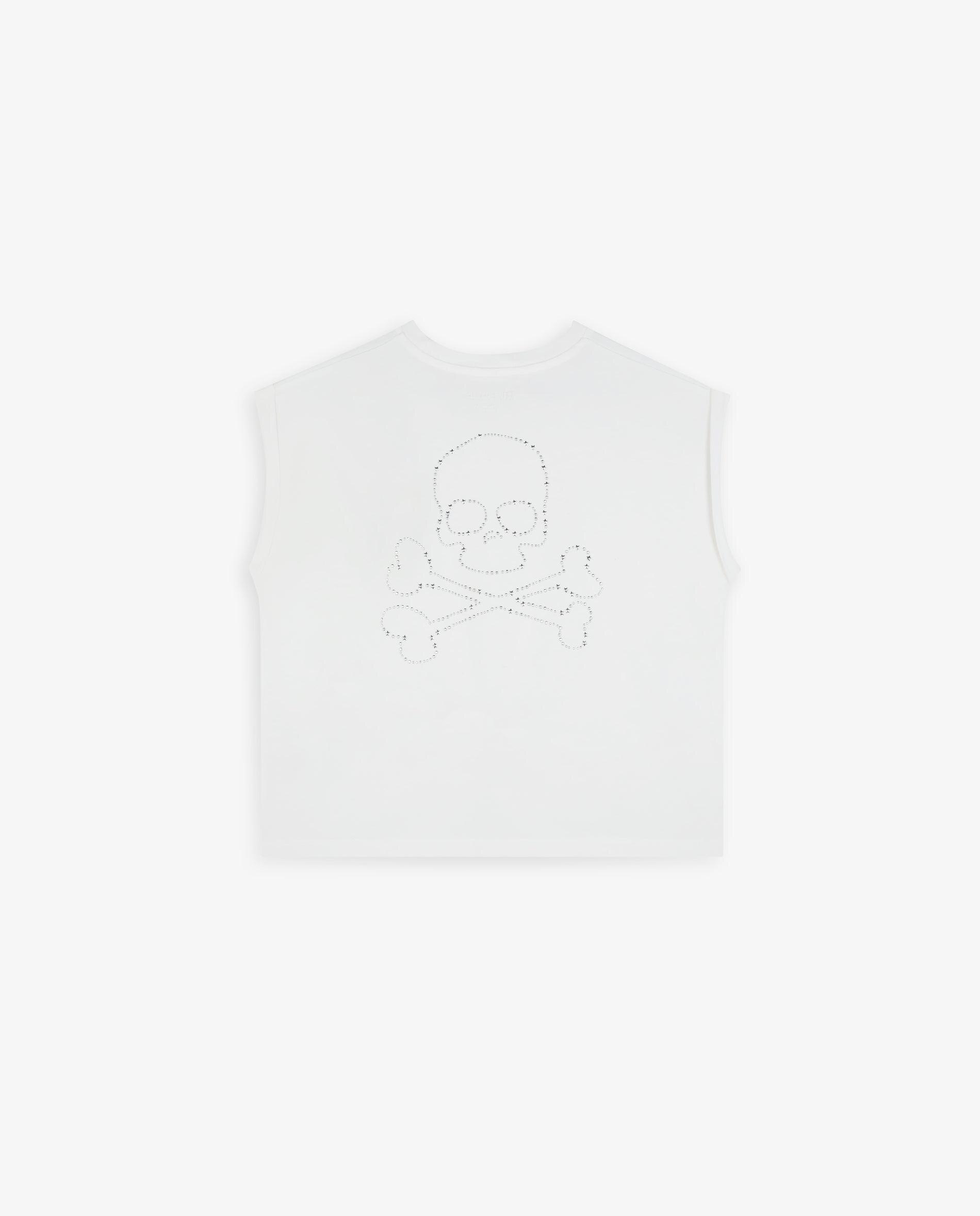T-shirt Infantil de Algodão com Detalhe de Nó Branco-2