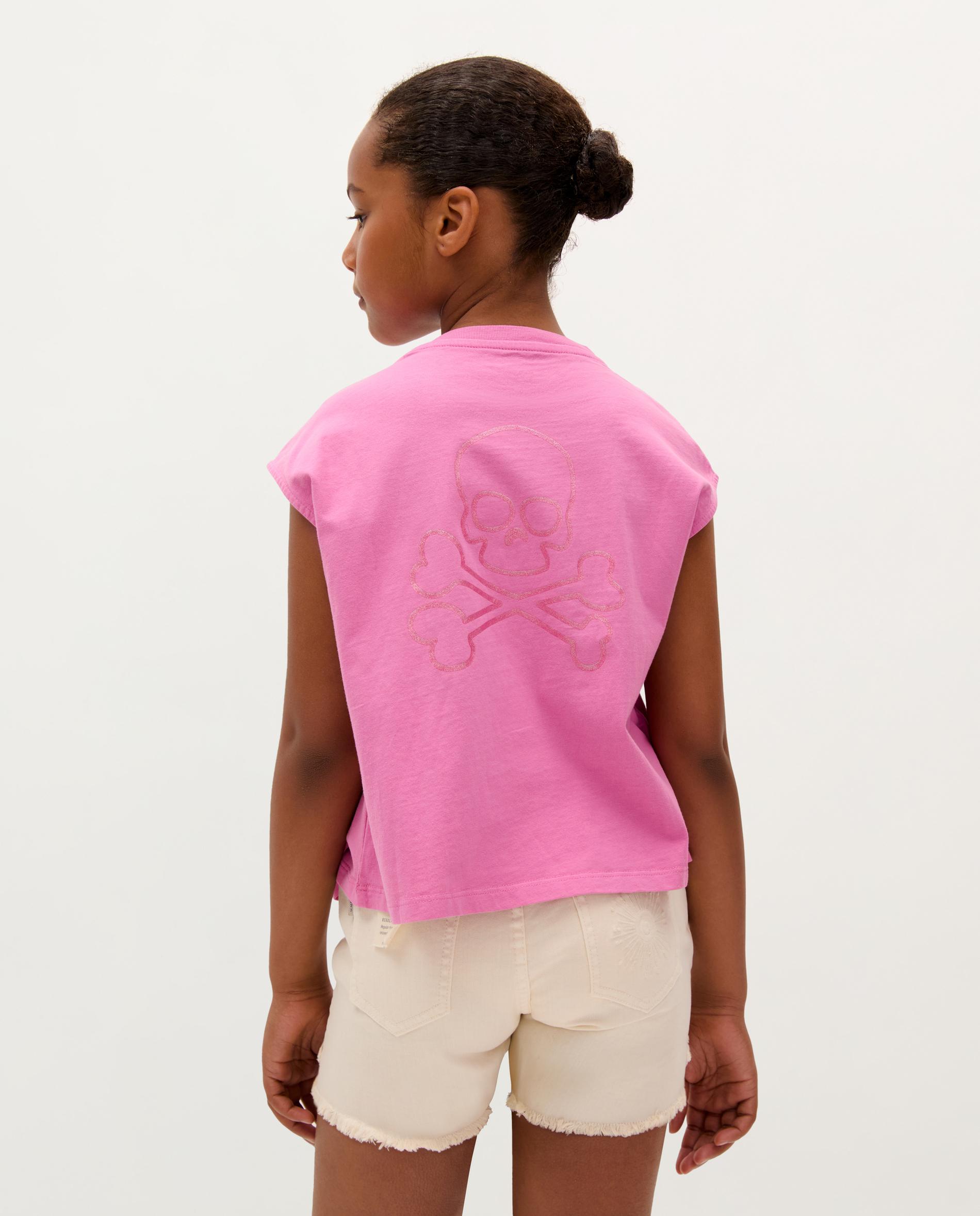 T-shirt Infantil de Algodão Oversized Fit Scalpers Rosa-2