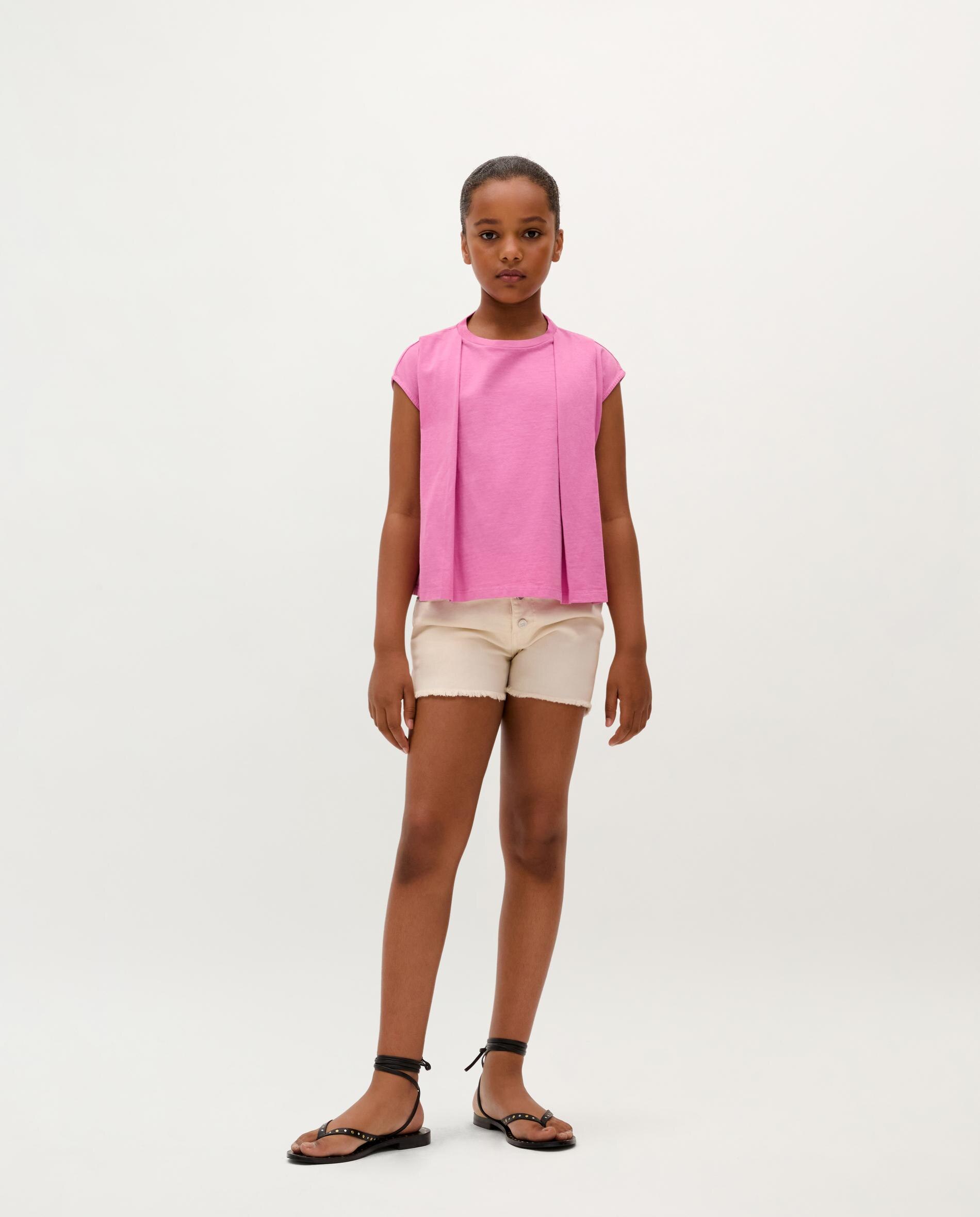 T-shirt Infantil de Algodão Oversized Fit Scalpers Rosa-3