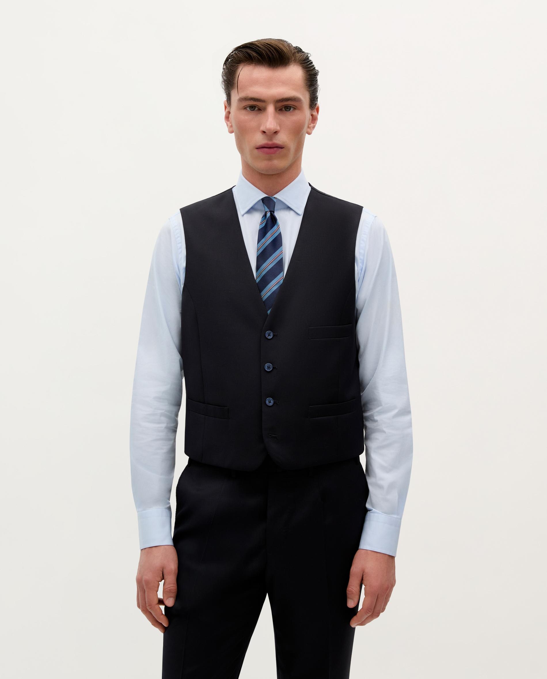 Blazer Regular Fit de Lã Navy-9