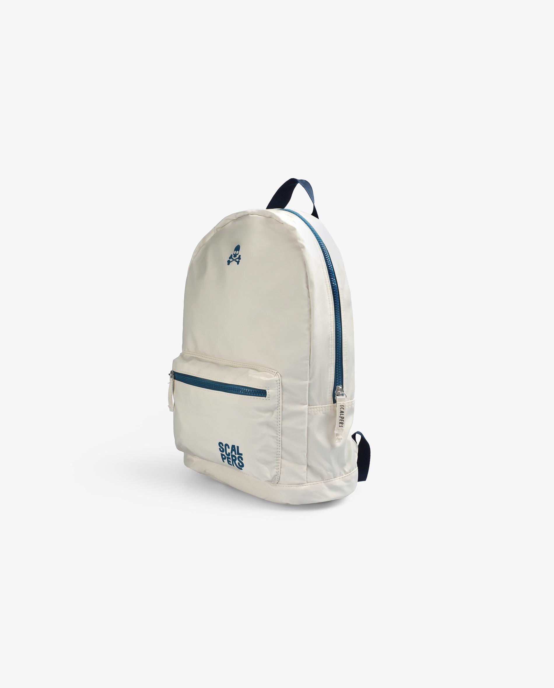 Mochila Infantil com Fecho Zip e Alças Ajustáveis Scalpers Branco-3