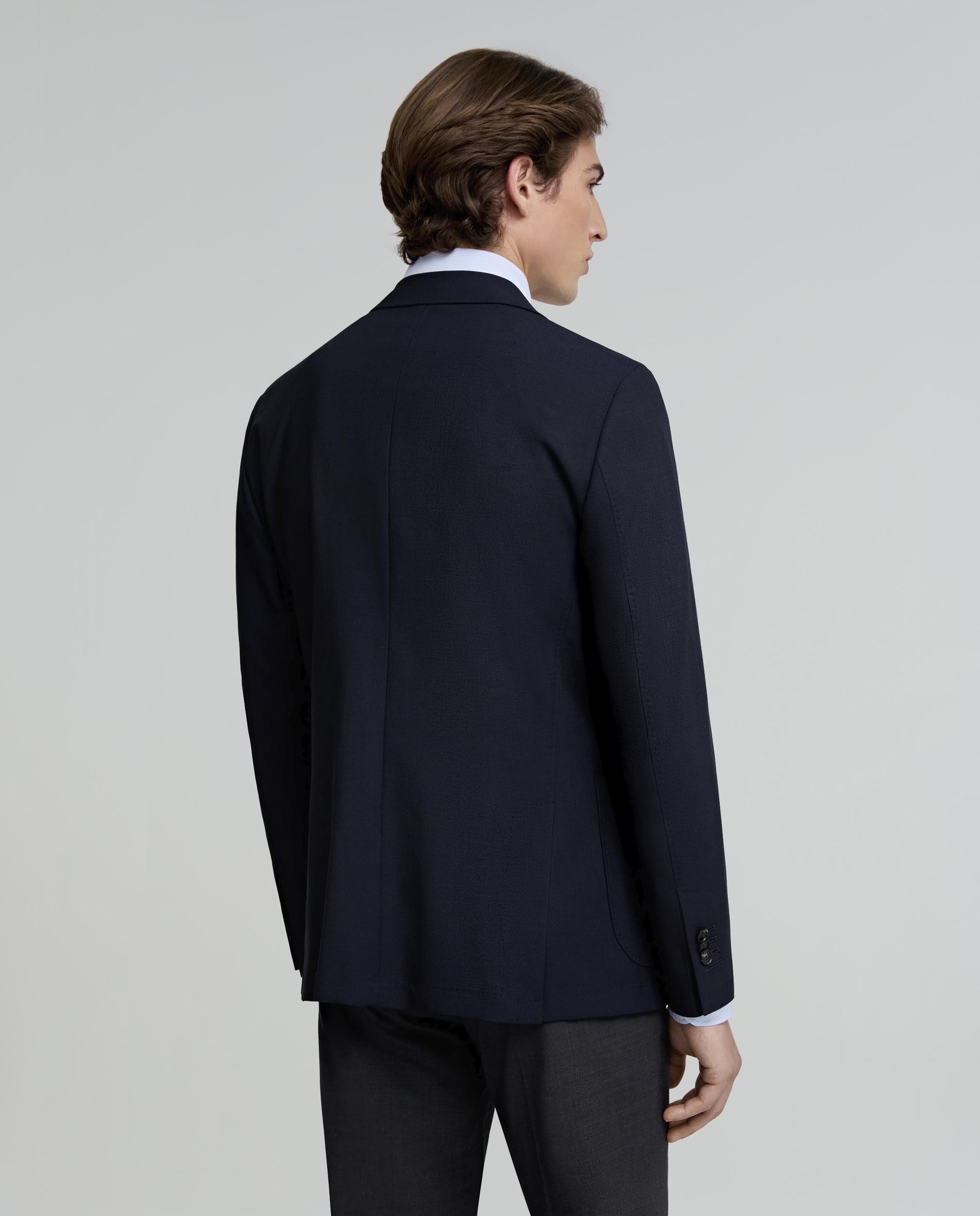 Blazer de Lã com Bolsos Patch Navy-2