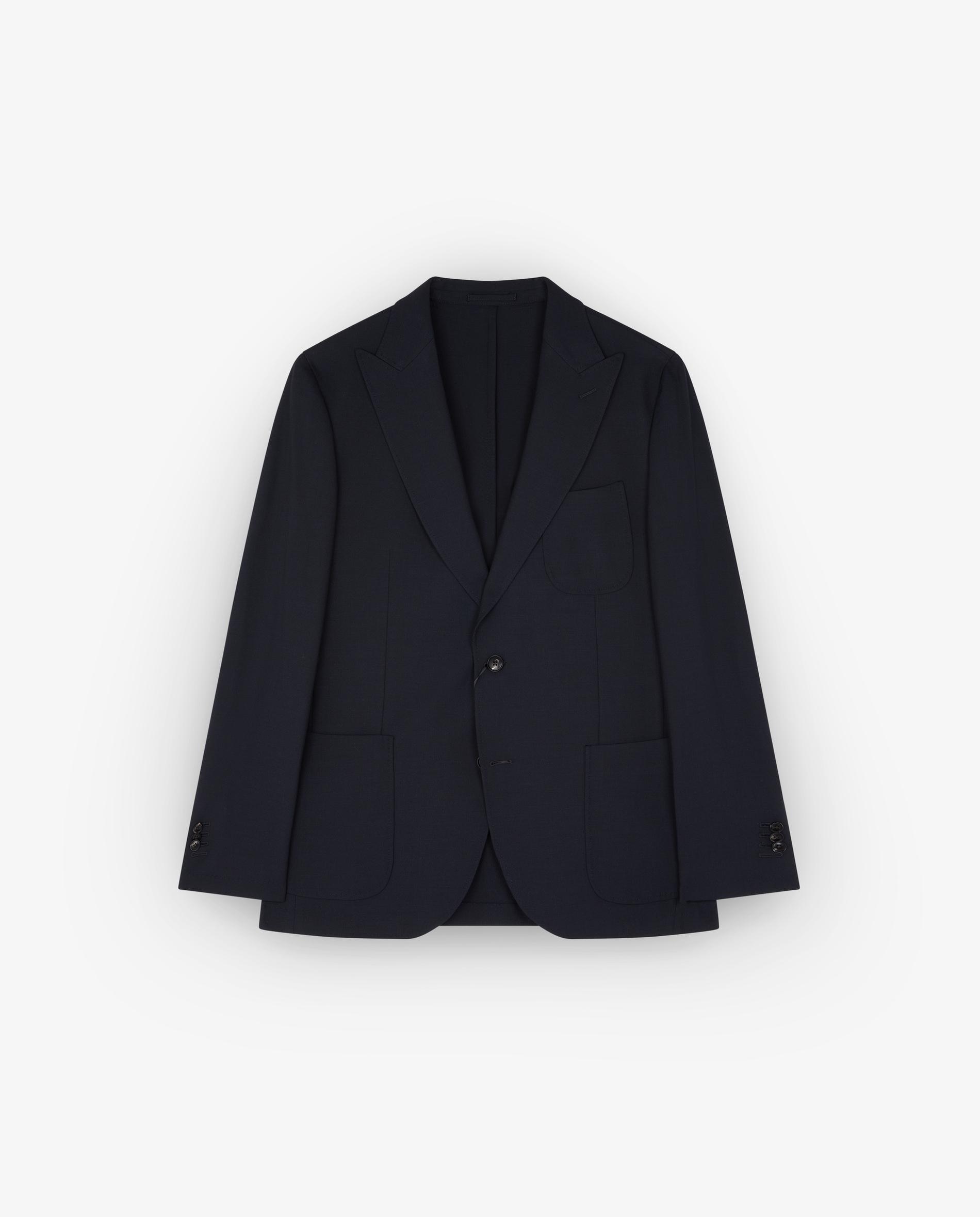 Blazer de Lã com Bolsos Patch Navy-4