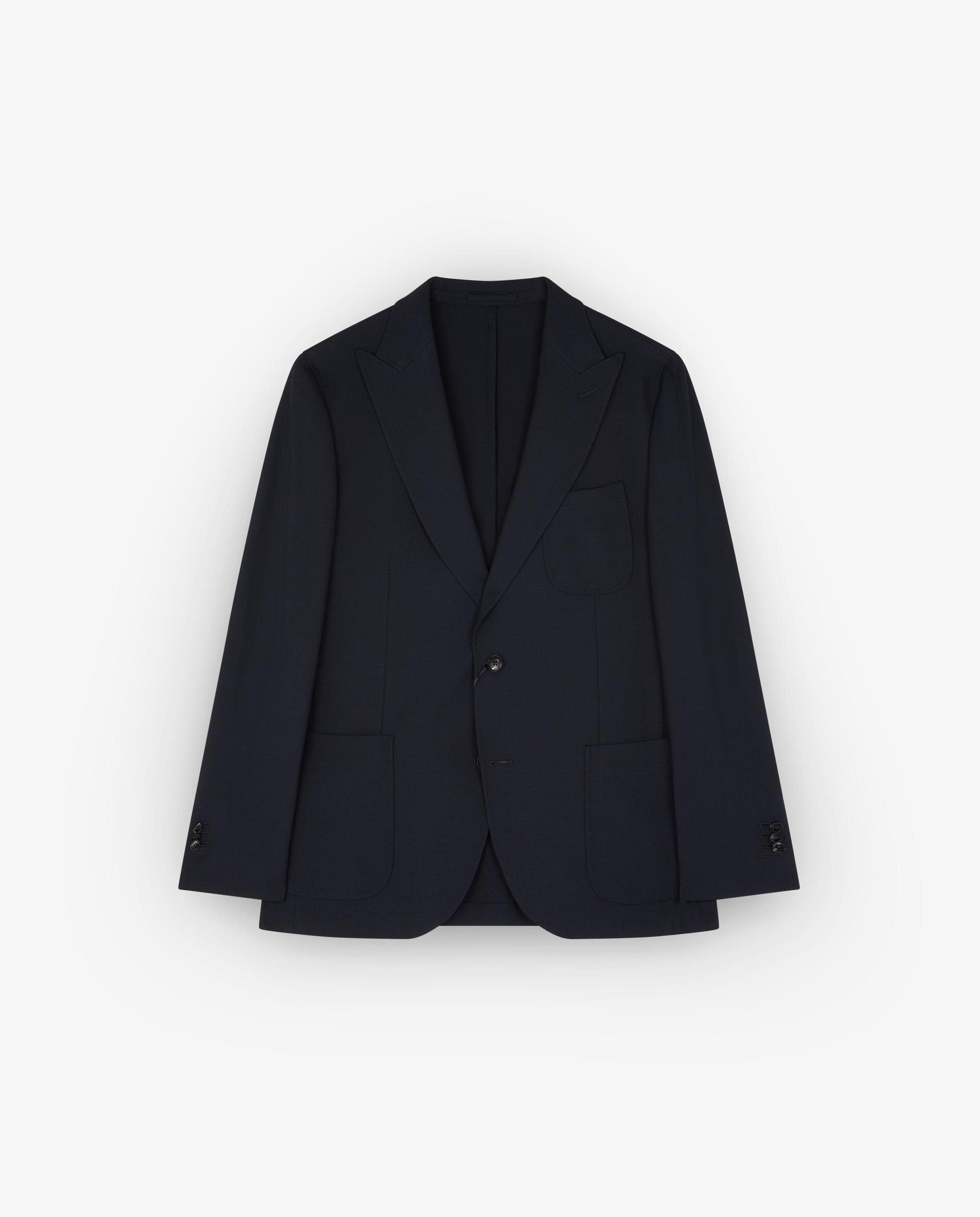 Blazer de Lã com Bolsos Patch Navy-4