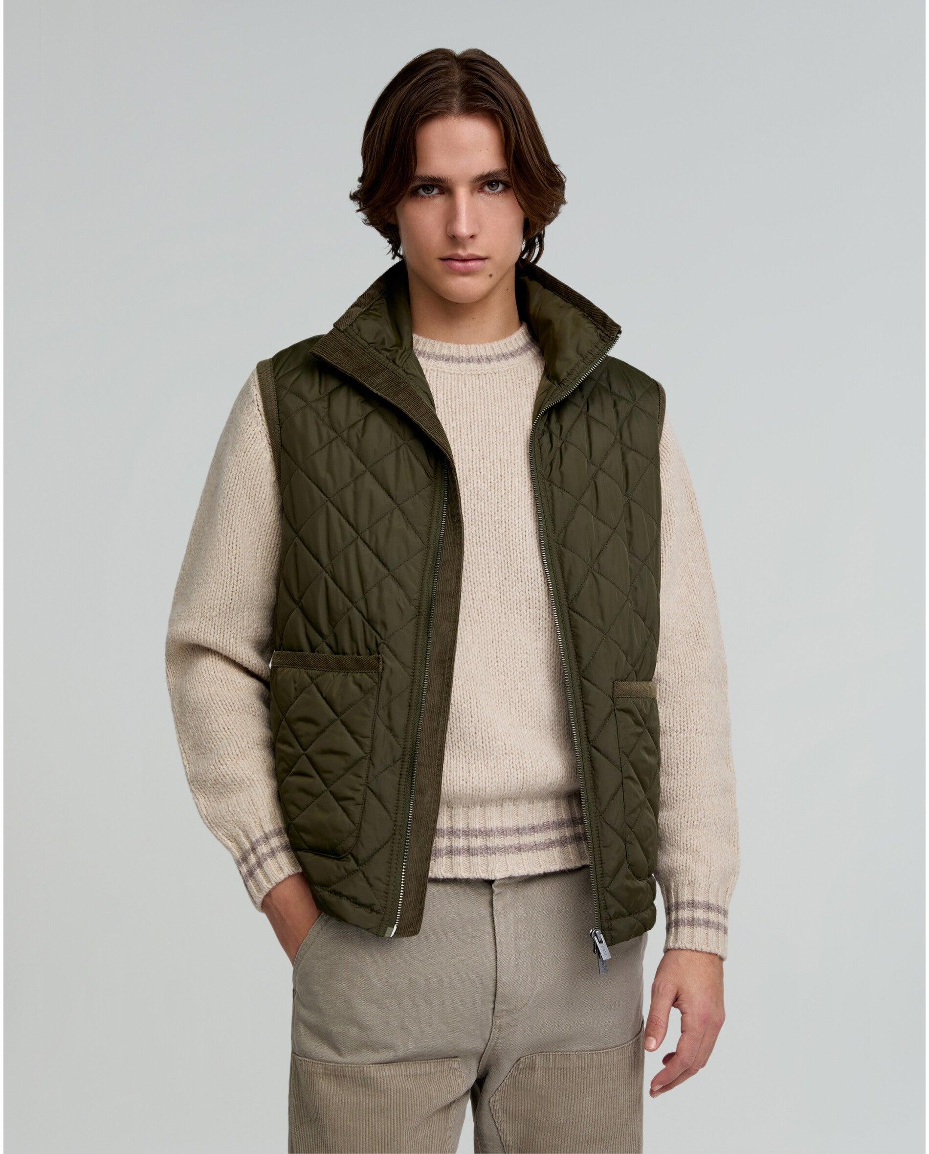 Imagem 0 de Colete de Sobretudo de Gola Alta com Fecho Zip