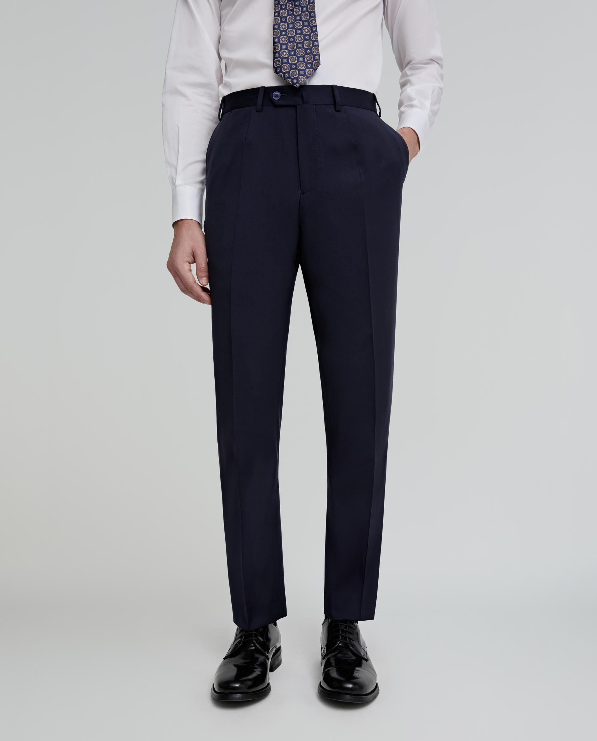 Fato Completo de Lã Regular Fit Azul-marinho-6