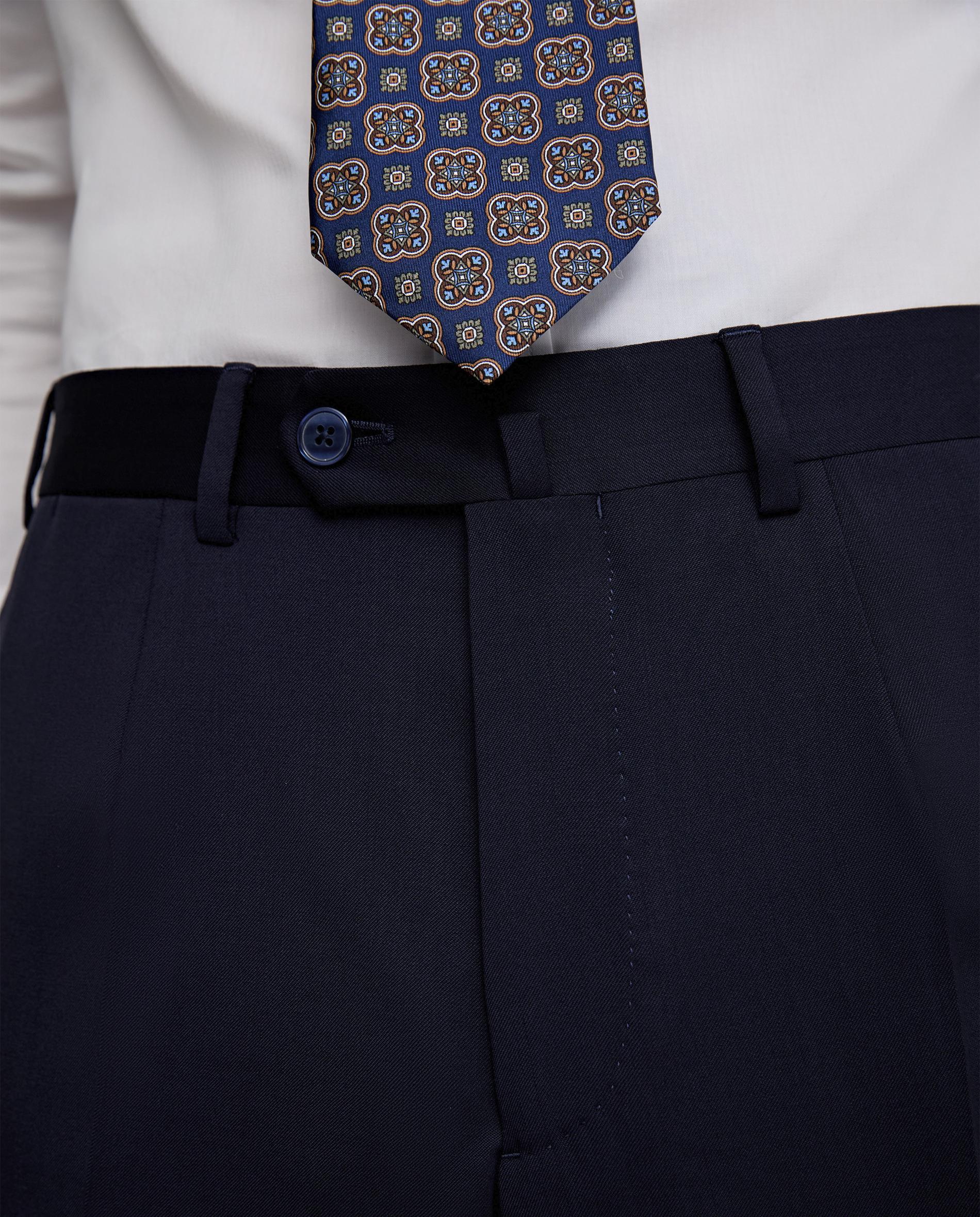 Fato Completo de Lã Regular Fit Azul-marinho-7