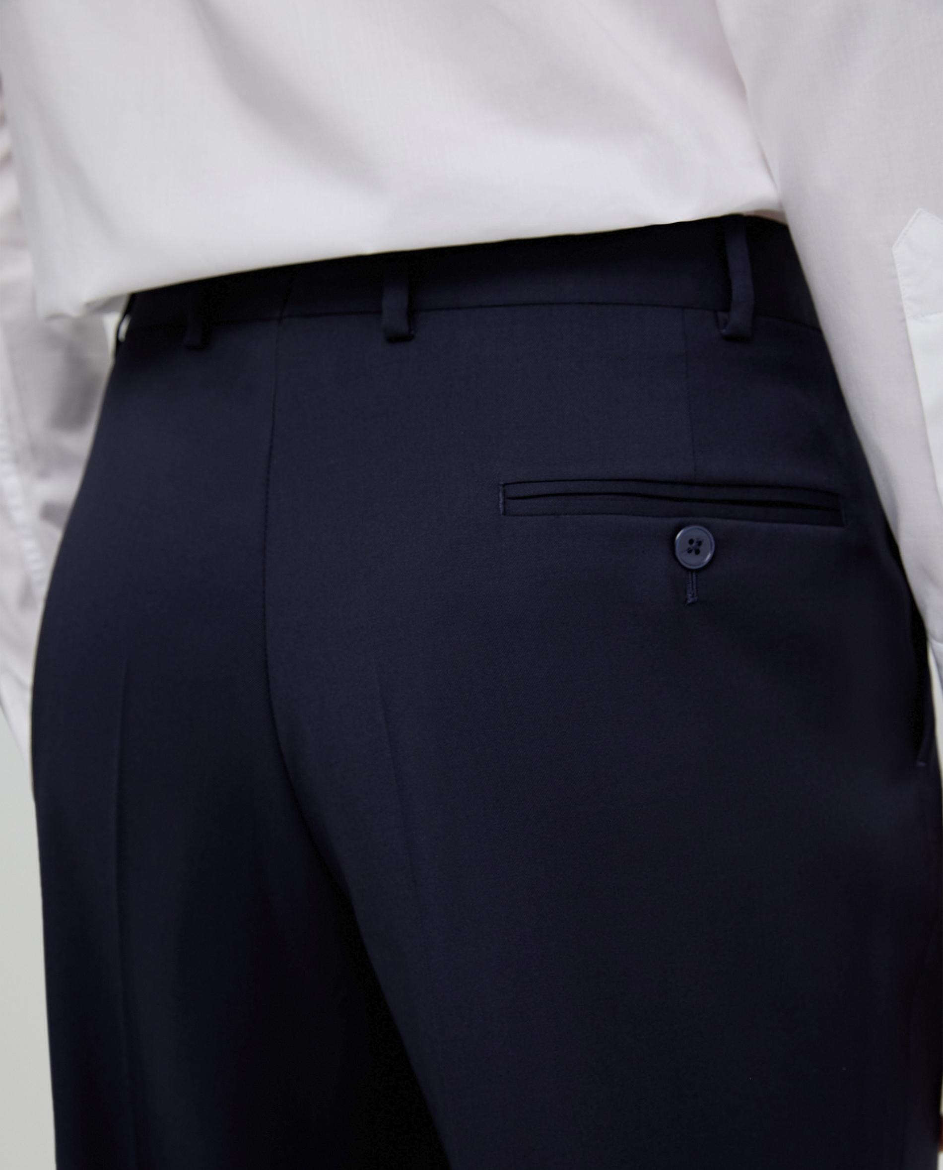 Fato Completo de Lã Regular Fit Azul-marinho-8