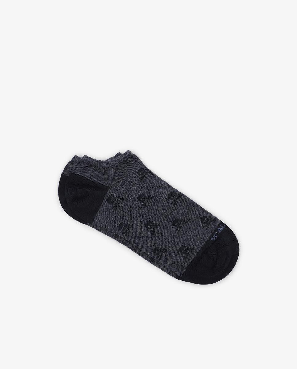 Imagem 0 de Meias Pelo Tornozelo Estampadas com Biqueira em Contraste