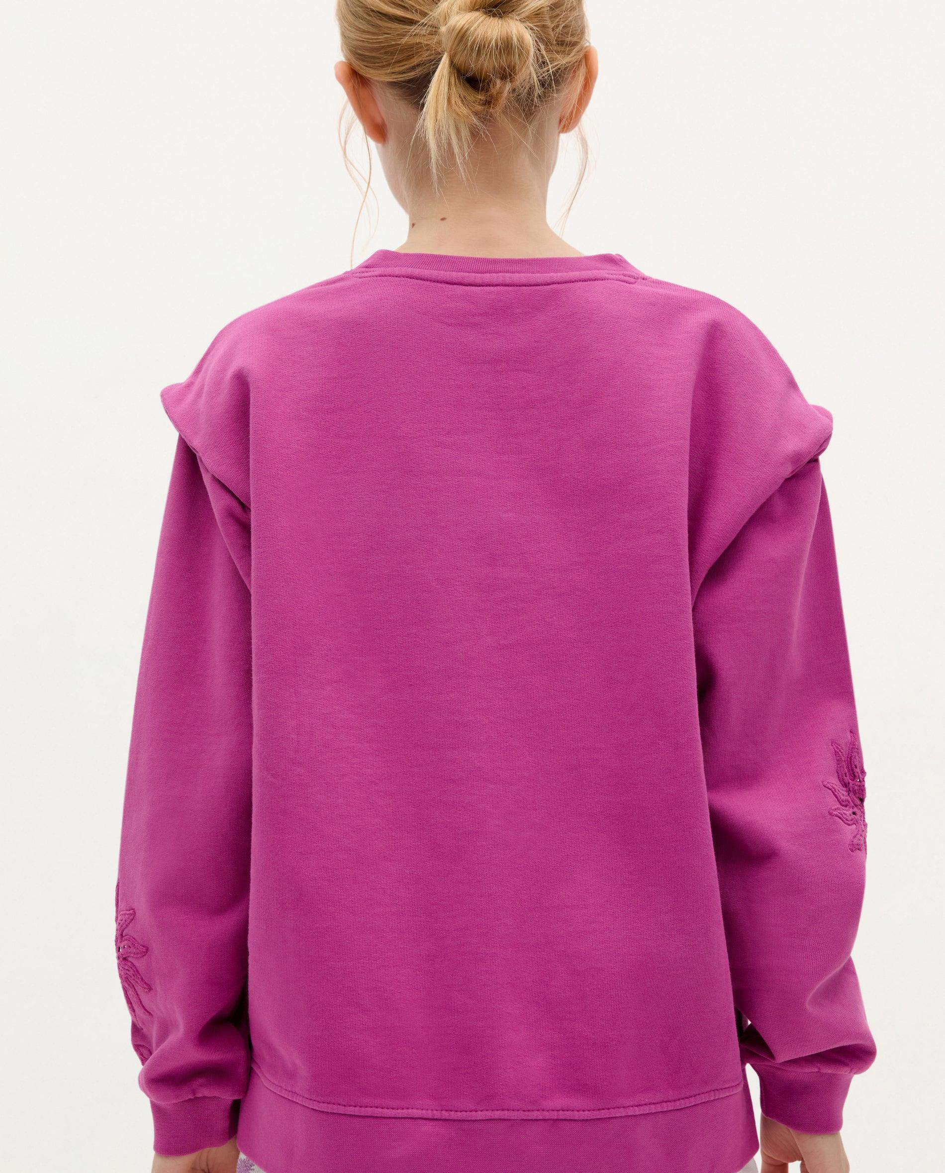 Sweatshirt Infantil de Algodão com Detalhes de Crochê Scalpers Roxo-2