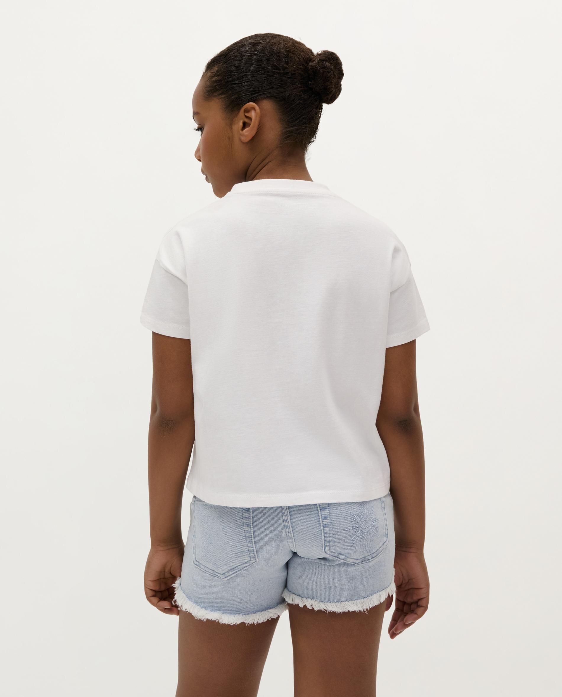 T-shirt Infantil em Algodão de Manga Curta Scalpers Branco-2