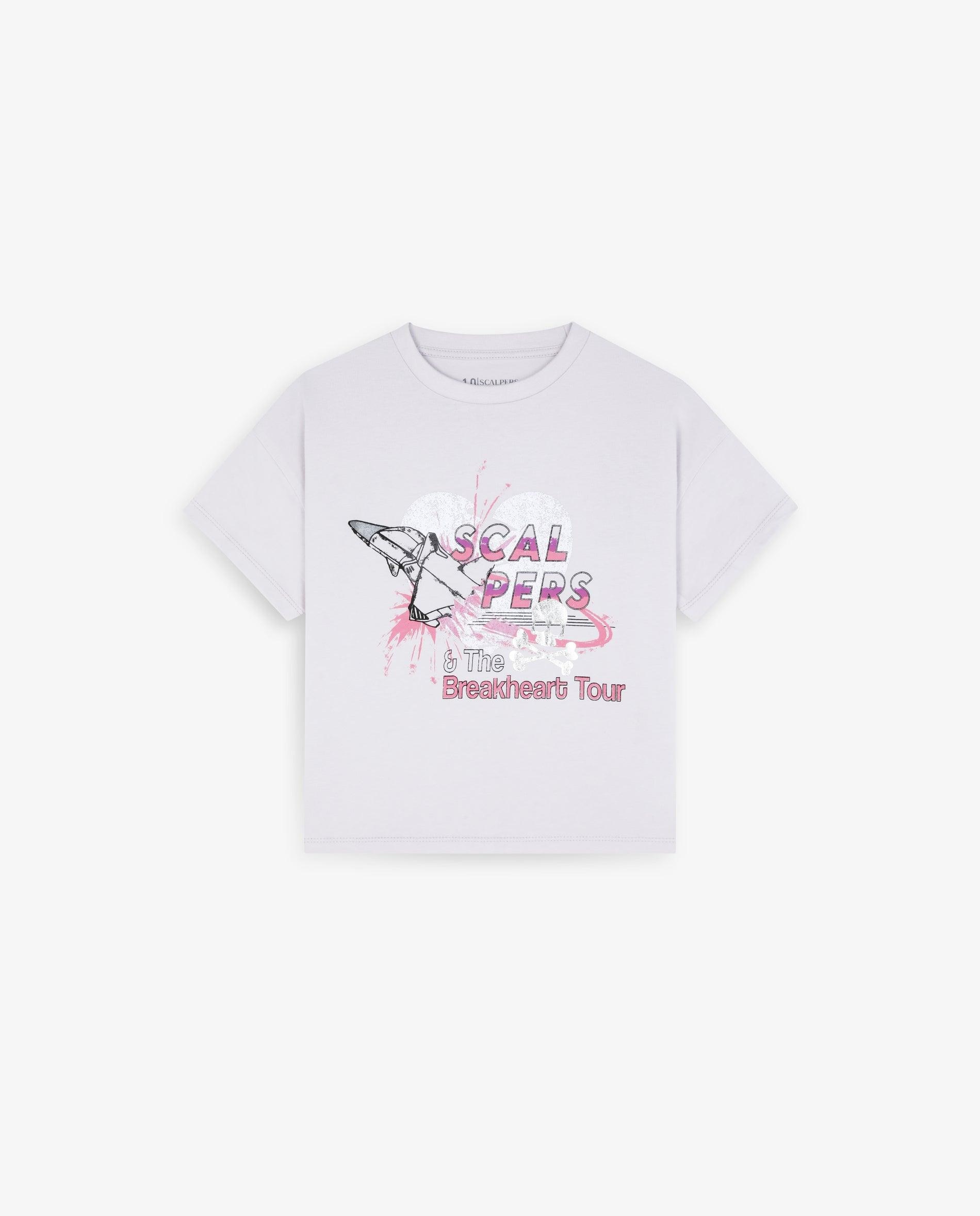 T-shirt Infantil de Algodão de Manga Curta Lilás-1