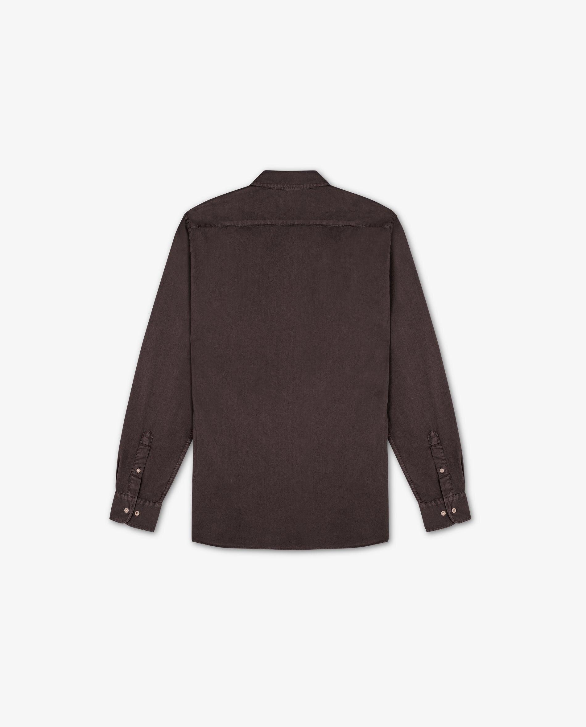 Camisa Lisa de Corte Regular em Bordeaux Bordeaux-2