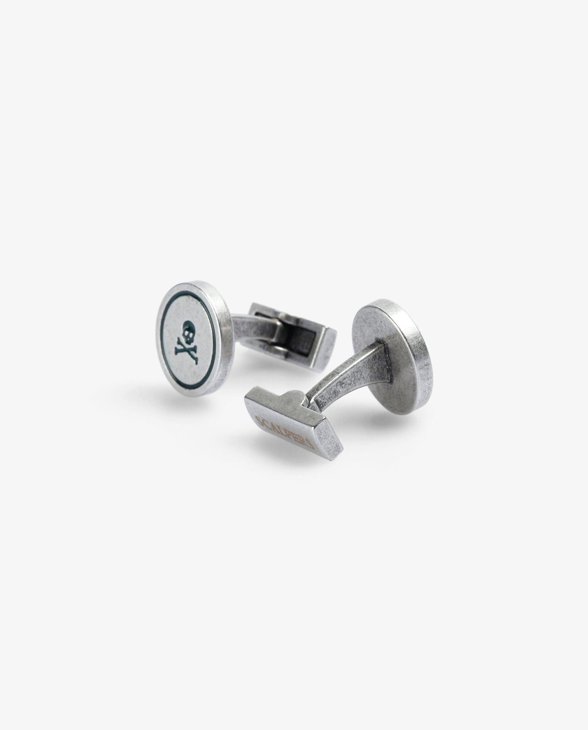 Botões de Punho Redondos com Logótipo Gravado Ouro-5